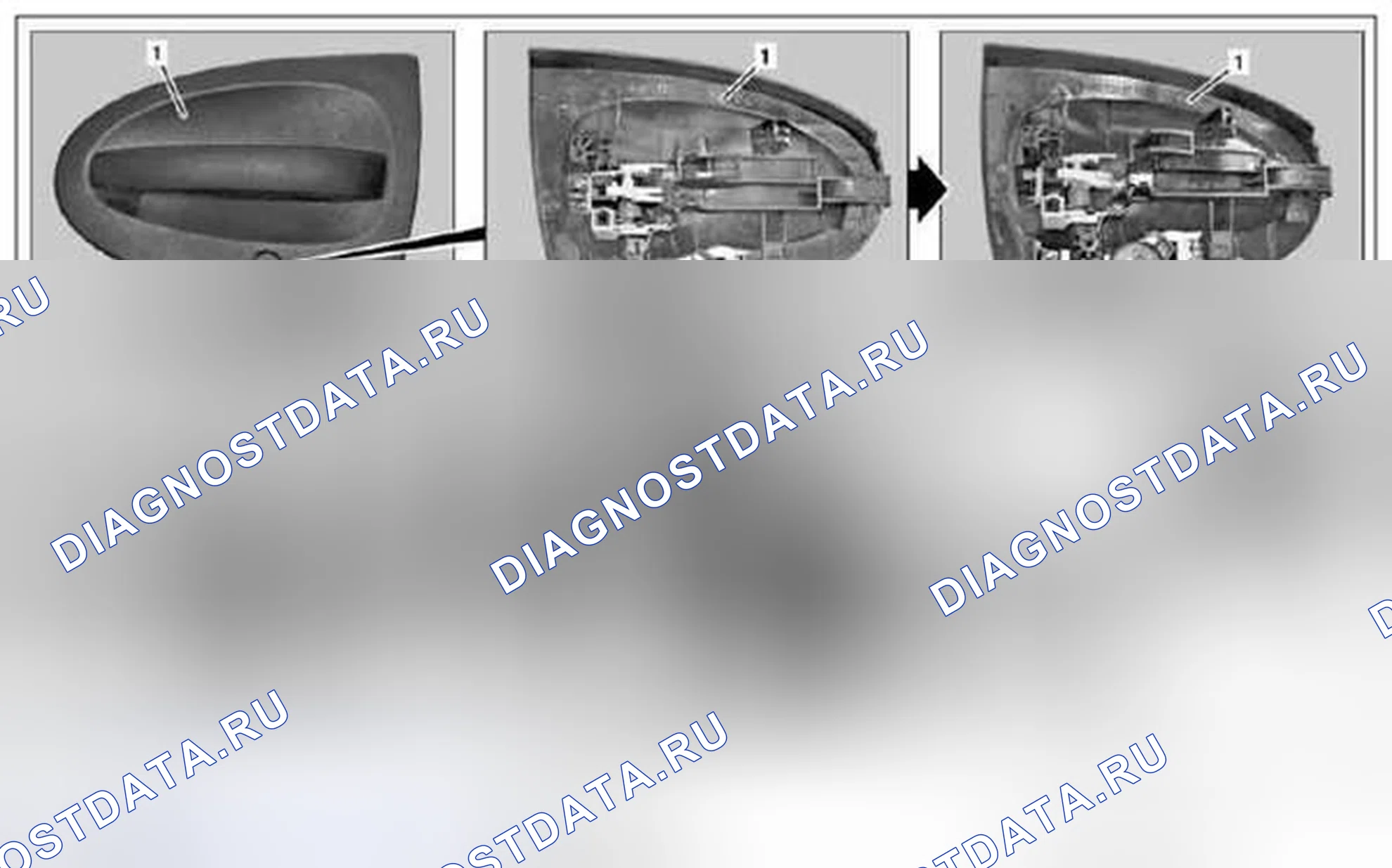 Рис. 803: Снять / установить цилиндр замка передней двери - AR72.10-P-xtigx1 4015MCC. Kia Soul I