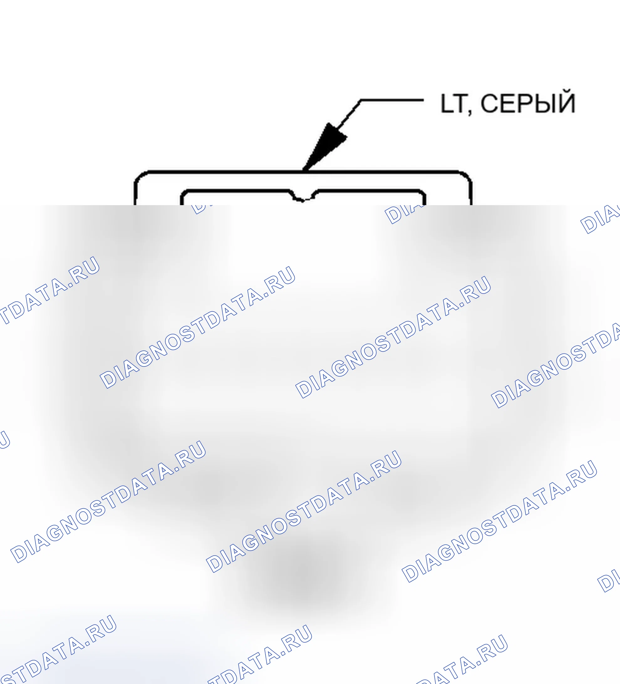 Рис. 41: Вид с торца встроенного соединителя со стороны корпуса (C313). Chrysler Pacifica CS