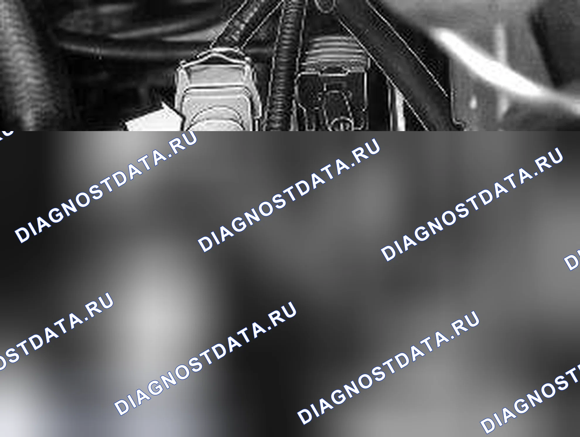 Рис. 856: Отдельный разъем датчика скорости транспортного средства (датчик скорости автомобиля (VSS) (датчик скорости автомобиля)). Volvo C70 I