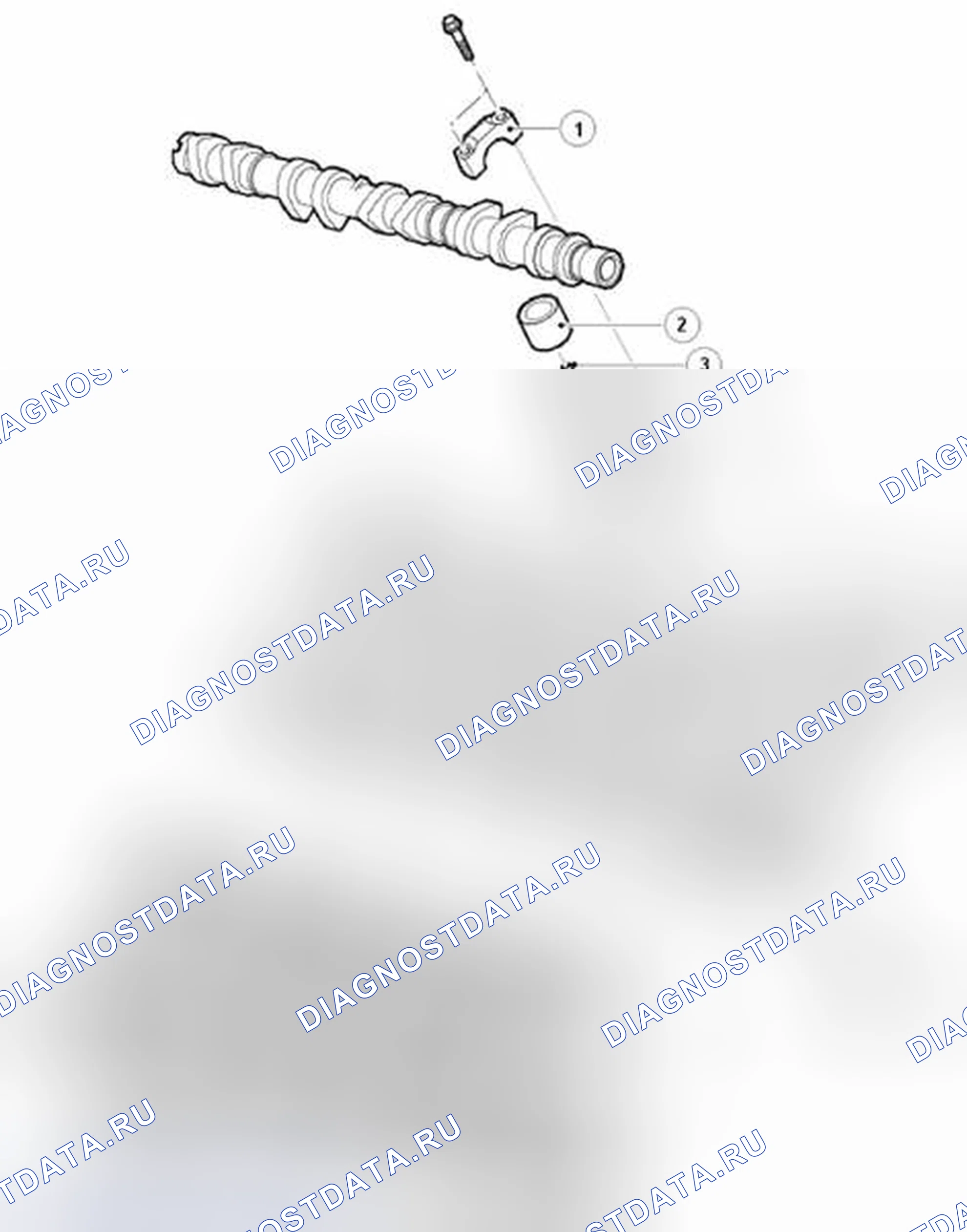 Рис. 514: КОМПОНЕНТЫ ГОЛОВКИ ЦИЛИНДРОВ. Land Rover Range Rover Sport I