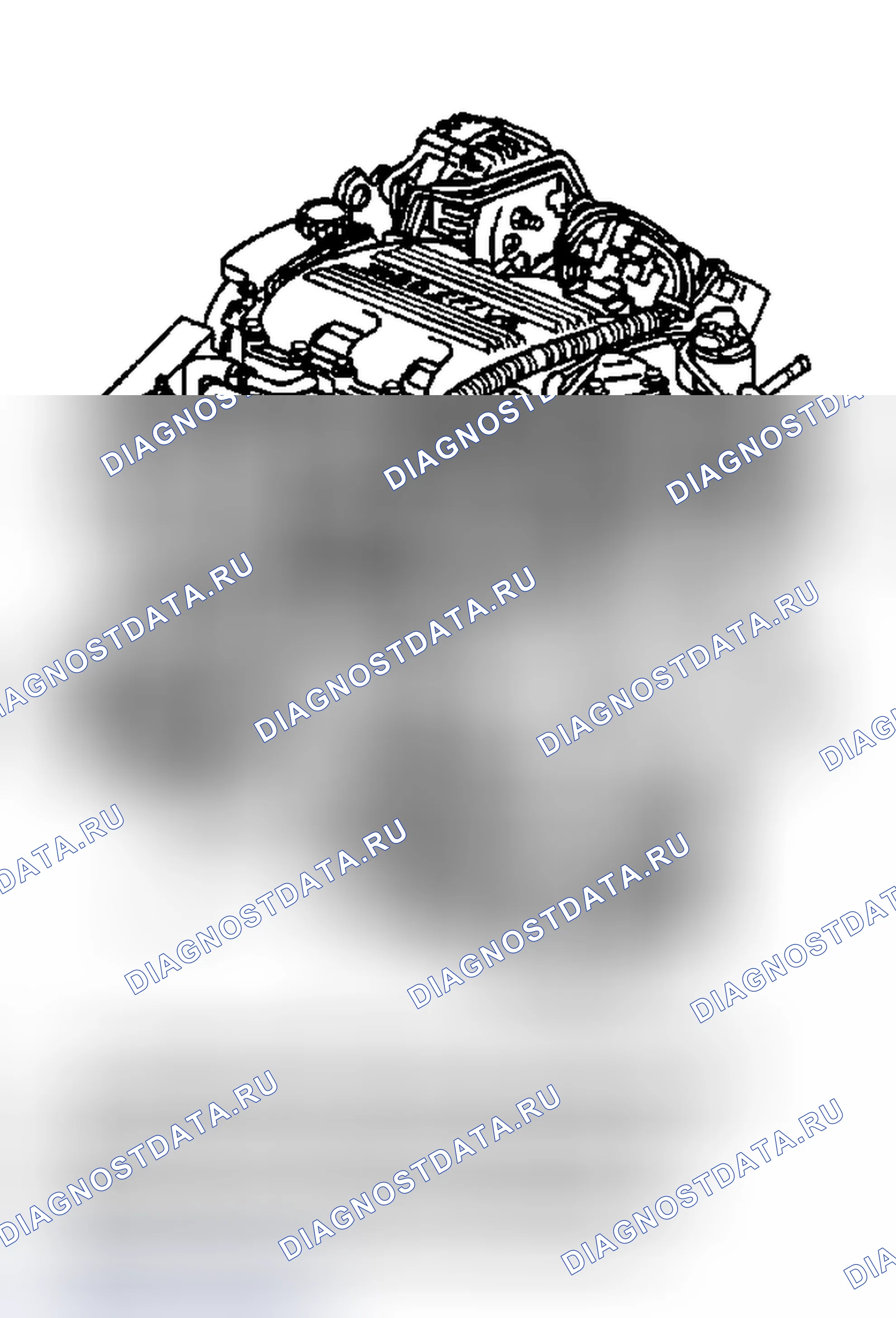 Рис. 3: РАСПОЛОЖЕНИЕ КОДА ДВИГАТЕЛЯ. Kia Rio I