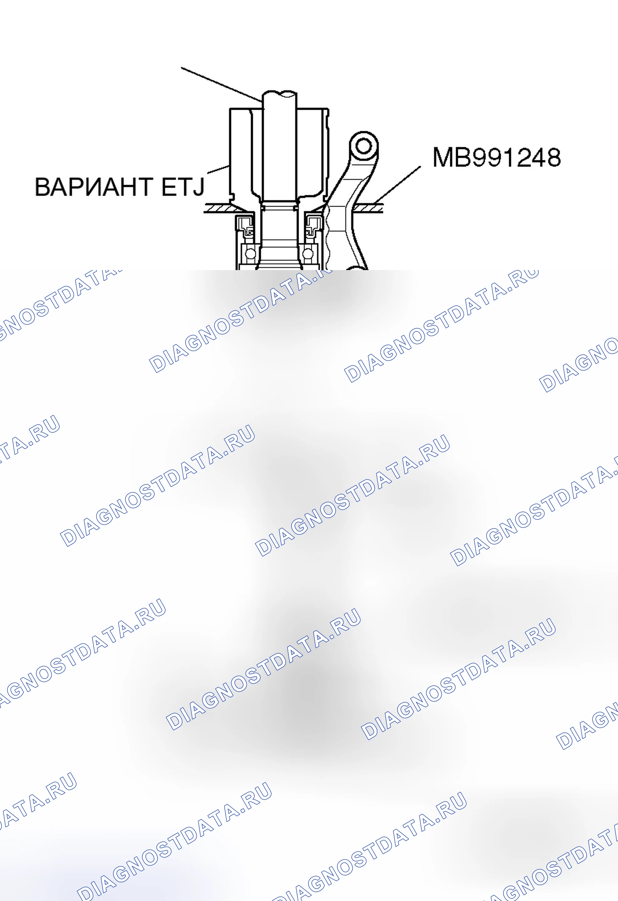 Рис. 48: <<B>> ДЕМОНТАЖ ВНУТРЕННЕГО ВАЛА. Mitsubishi Lancer Evolution IX