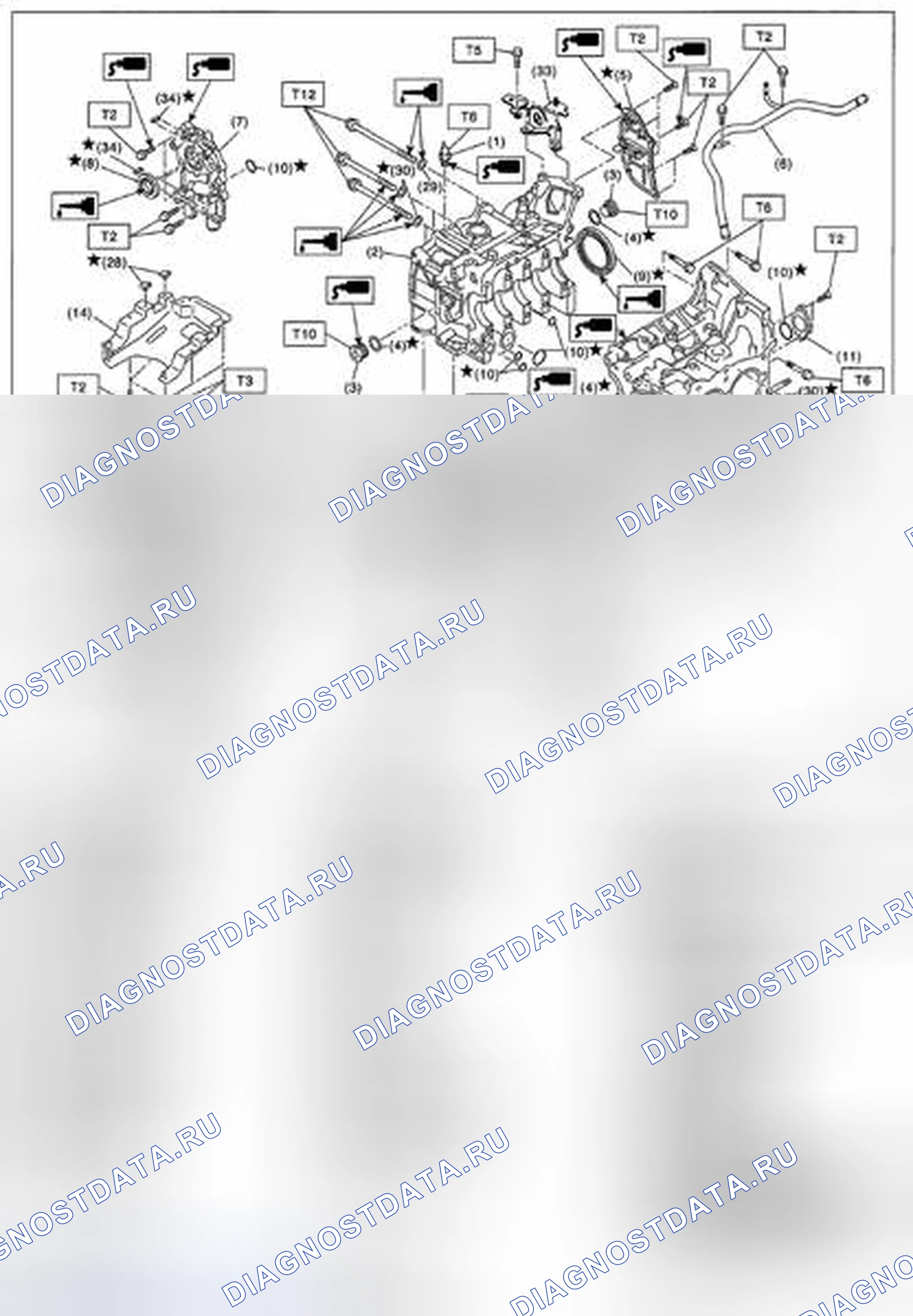 Рис. 220: БЛОК ЦИЛИНДРОВ. Subaru Legacy BM/BR