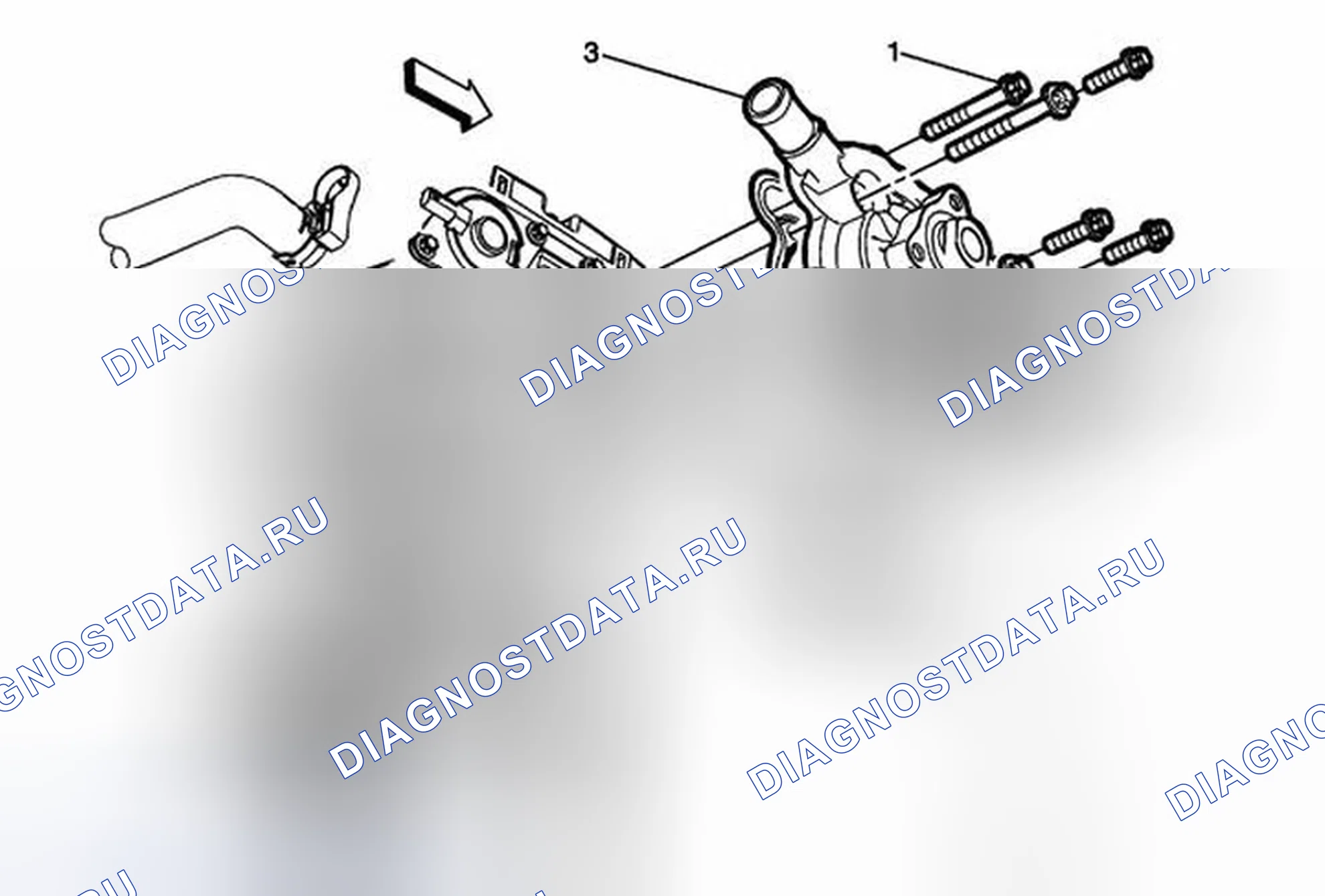Рис. 15: Замена водяного насоса (LUV). Chevrolet Sonic I