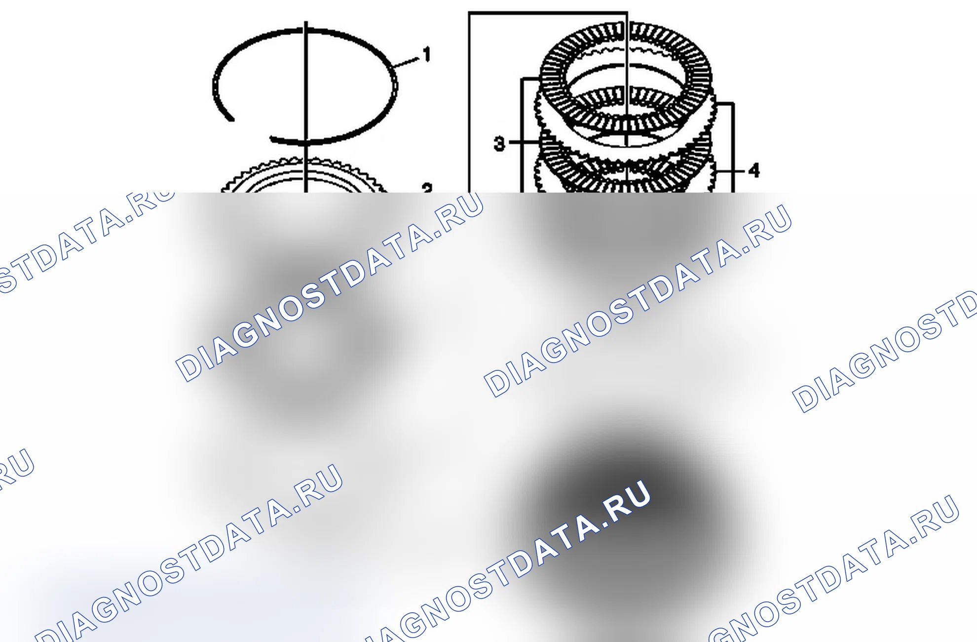 Рис. 258: 2-3-4 Разборка дисков сцепления. Chevrolet Silverado 3500 HD 