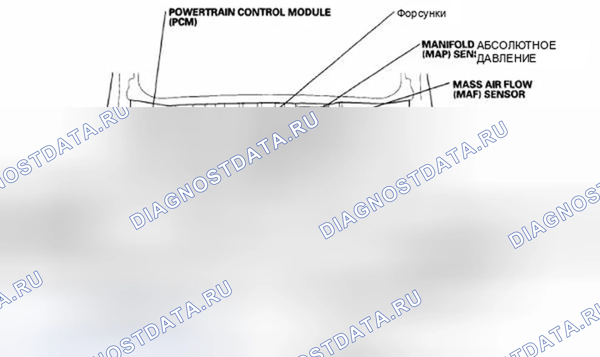 Рис. 218: Указатель расположения компонентов. Honda Odyssey IV