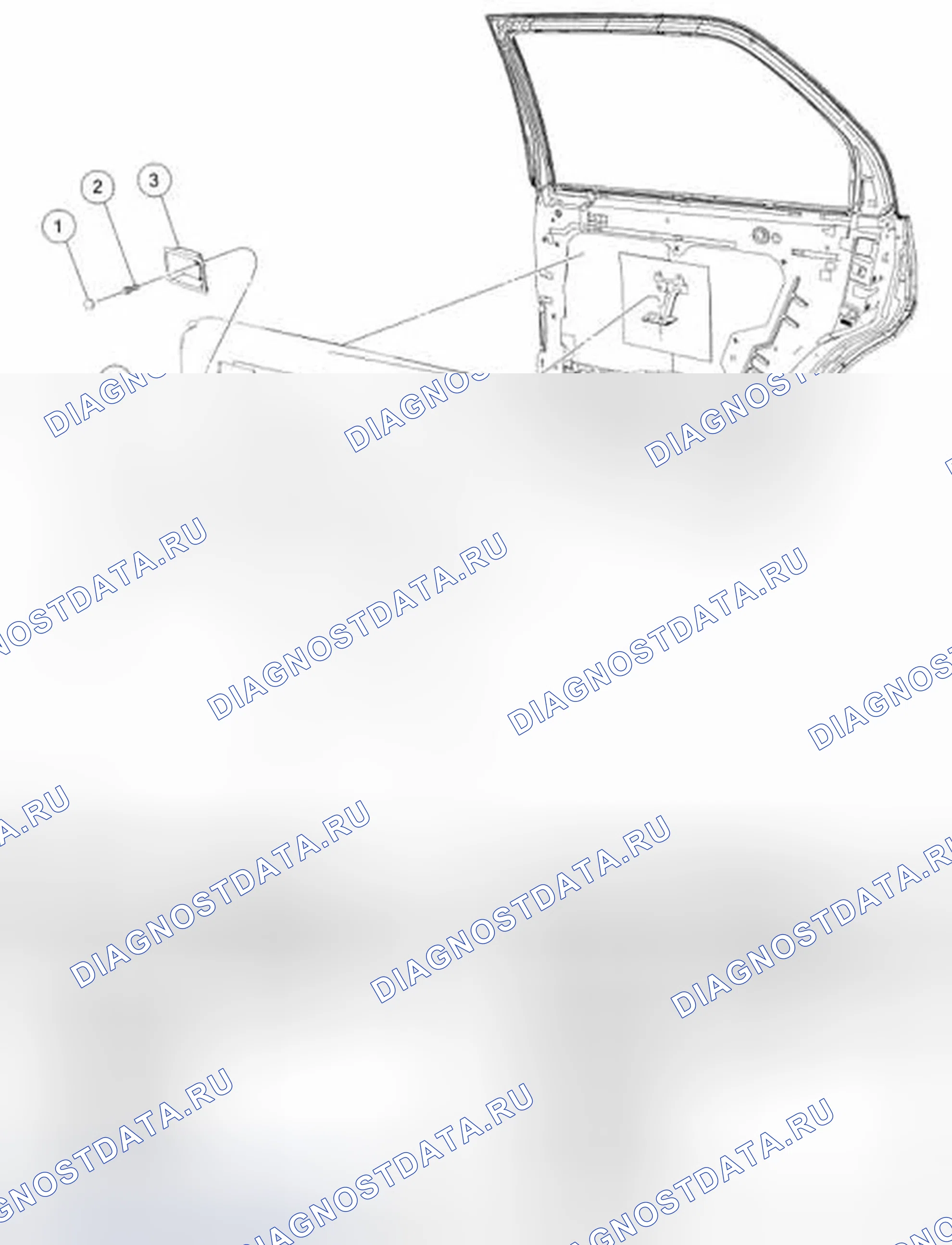 Рис. 16: Панель отделки дверей - задняя часть. Ford Freestyle I