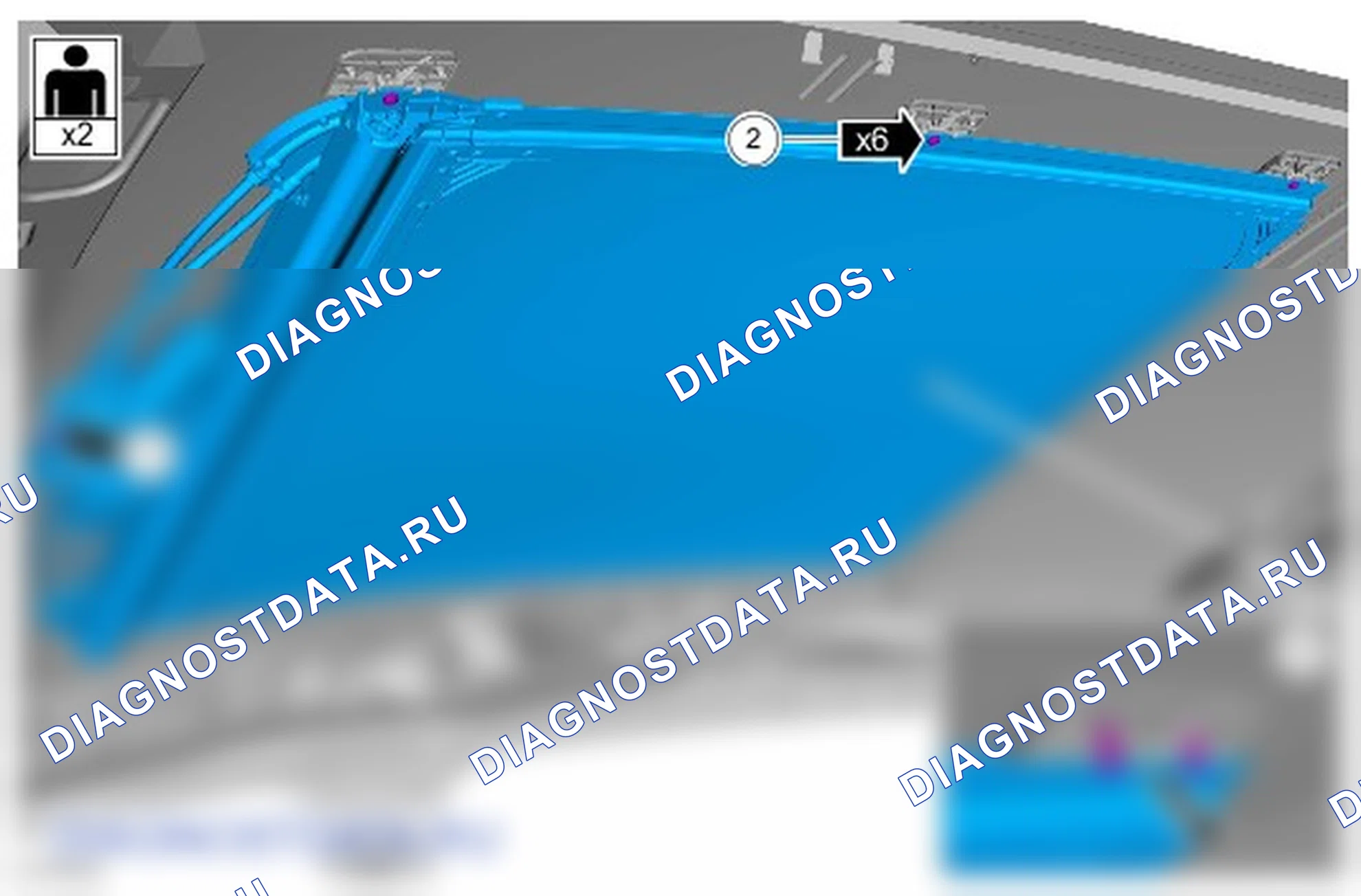 Как снять и установить шторку панорамной панели крыши. Ford Grand C-MAX II