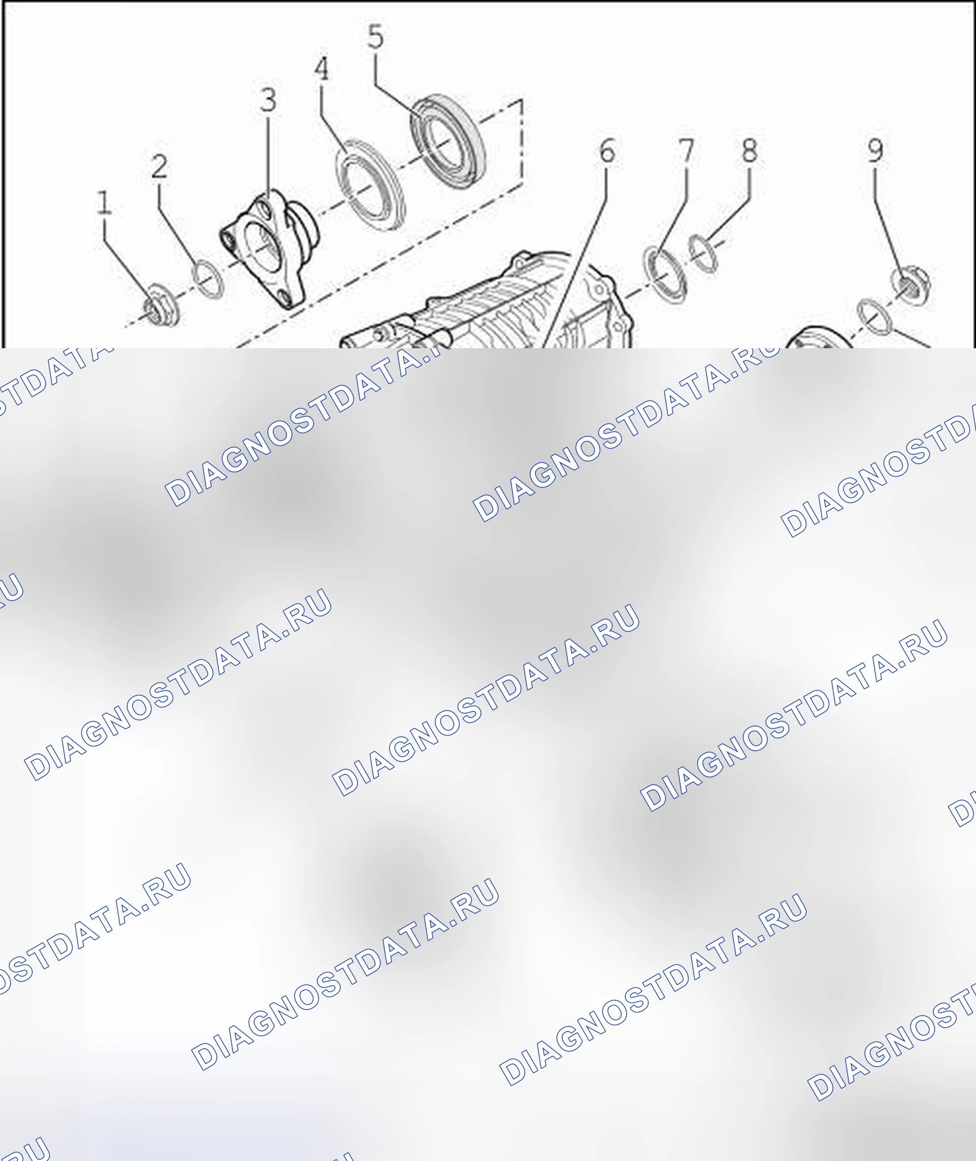 Рис. 27: ОБЗОР СБОРКИ РАЗДАТОЧНОЙ КОРОБКИ. Volkswagen Touareg I