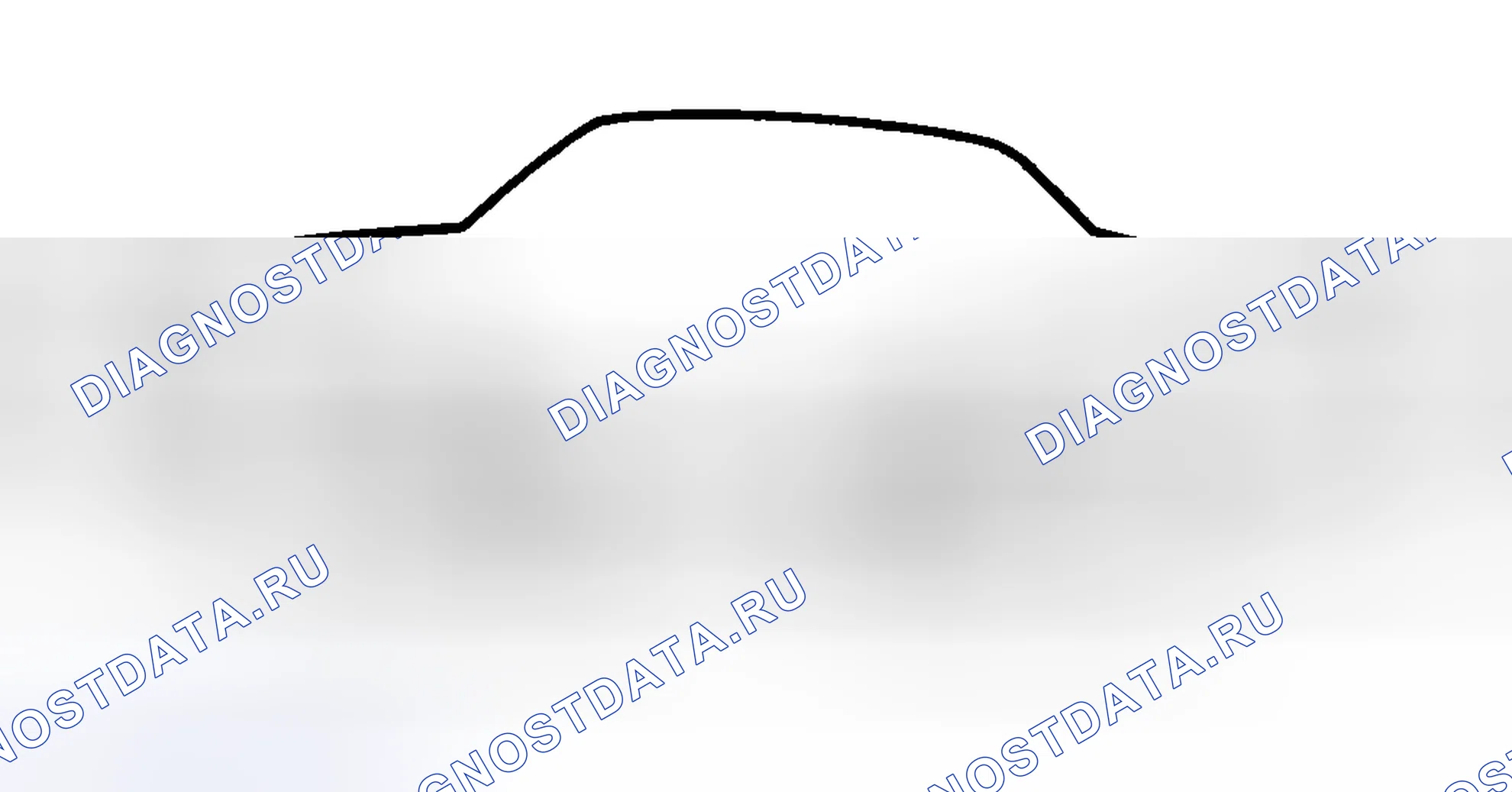 Рис. 1: Точки измерения высоты верховой езды. Pontiac Grand AM IV