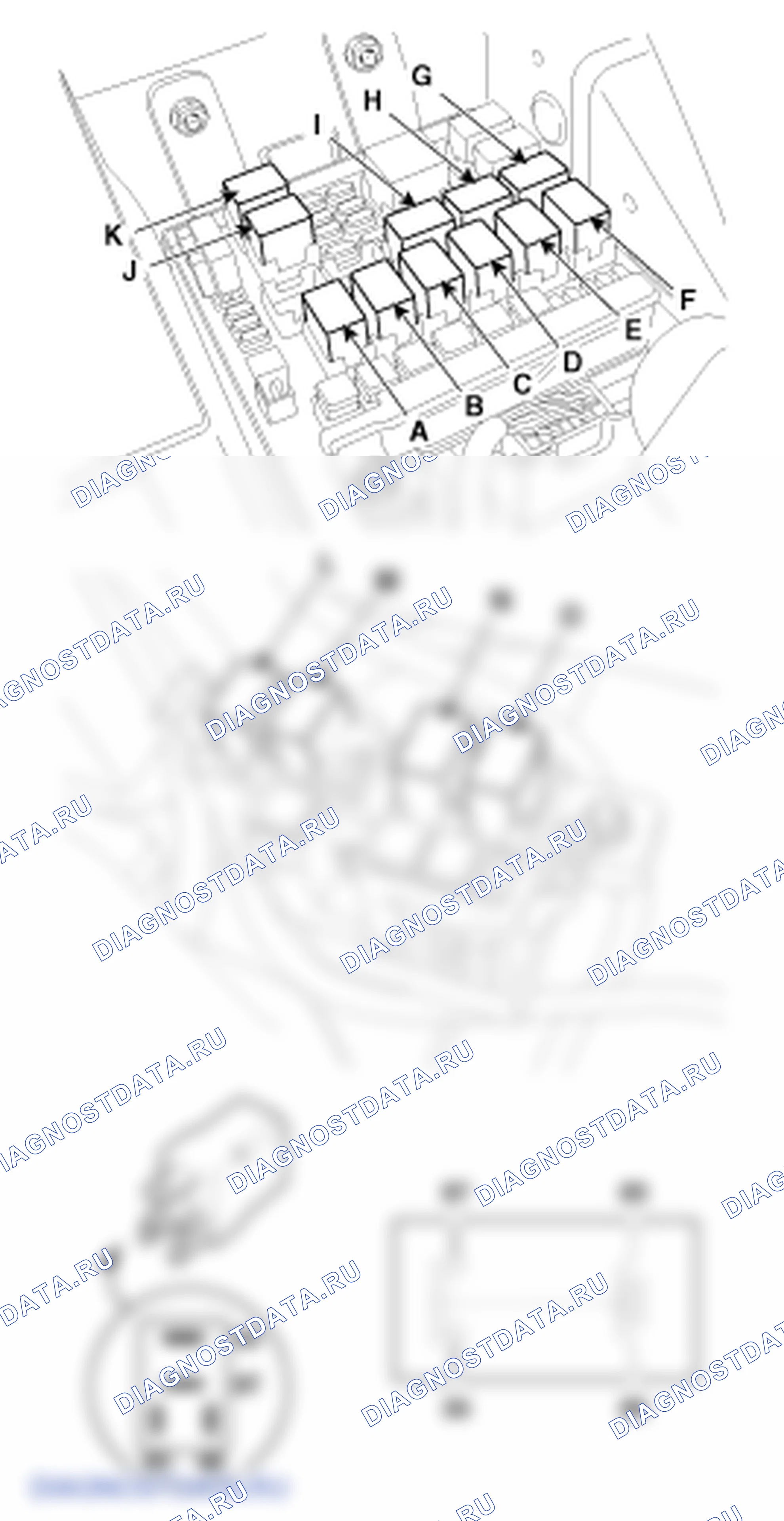 Проверка блока реле (моторный отсек). Hyundai ix35 EL