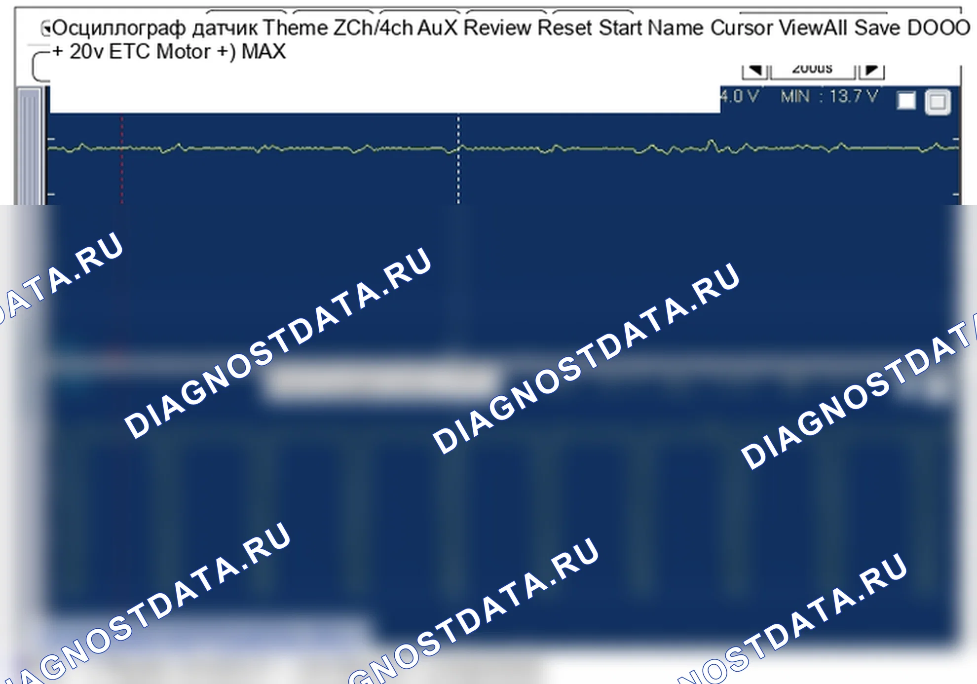 Анализ формы сигнала и данных — P0638. Hyundai Santa Fe CM