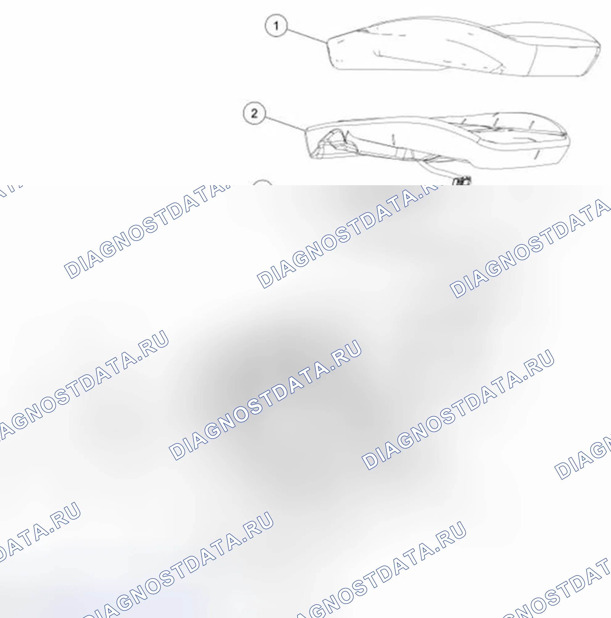 Рис. 46: Подушка сиденья - пассажирская. Ford Fiesta Mk6