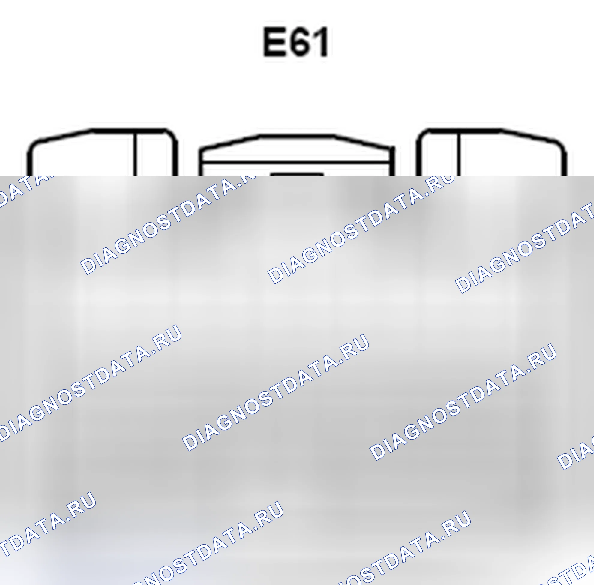 Рис. 550: Вид с торца разъема ЭБУ основного корпуса (E61). Lexus ES XV40