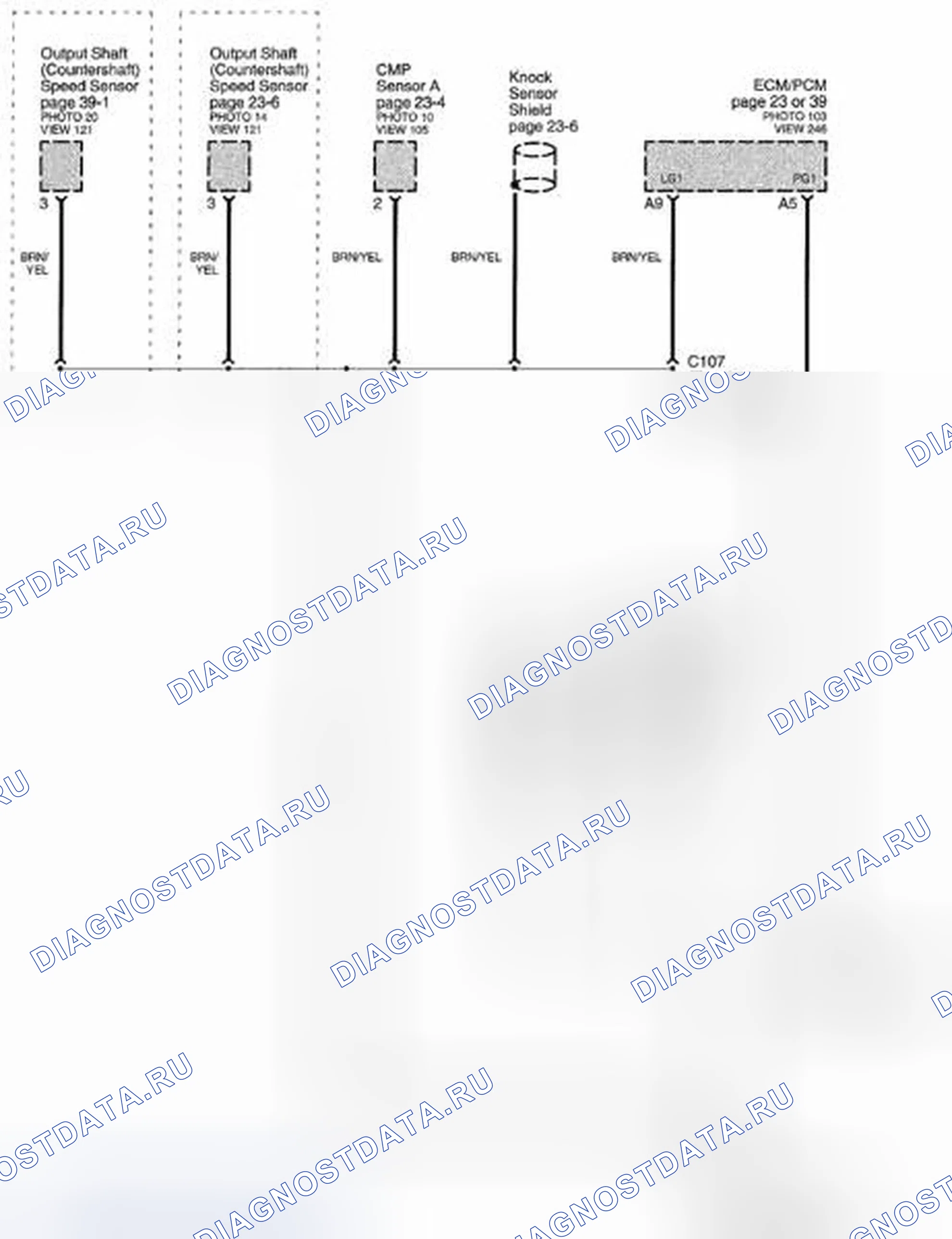 Рис. 120: Схема массы - G101 (стр. 14-2). Honda Element YH2 рестайлинг 2