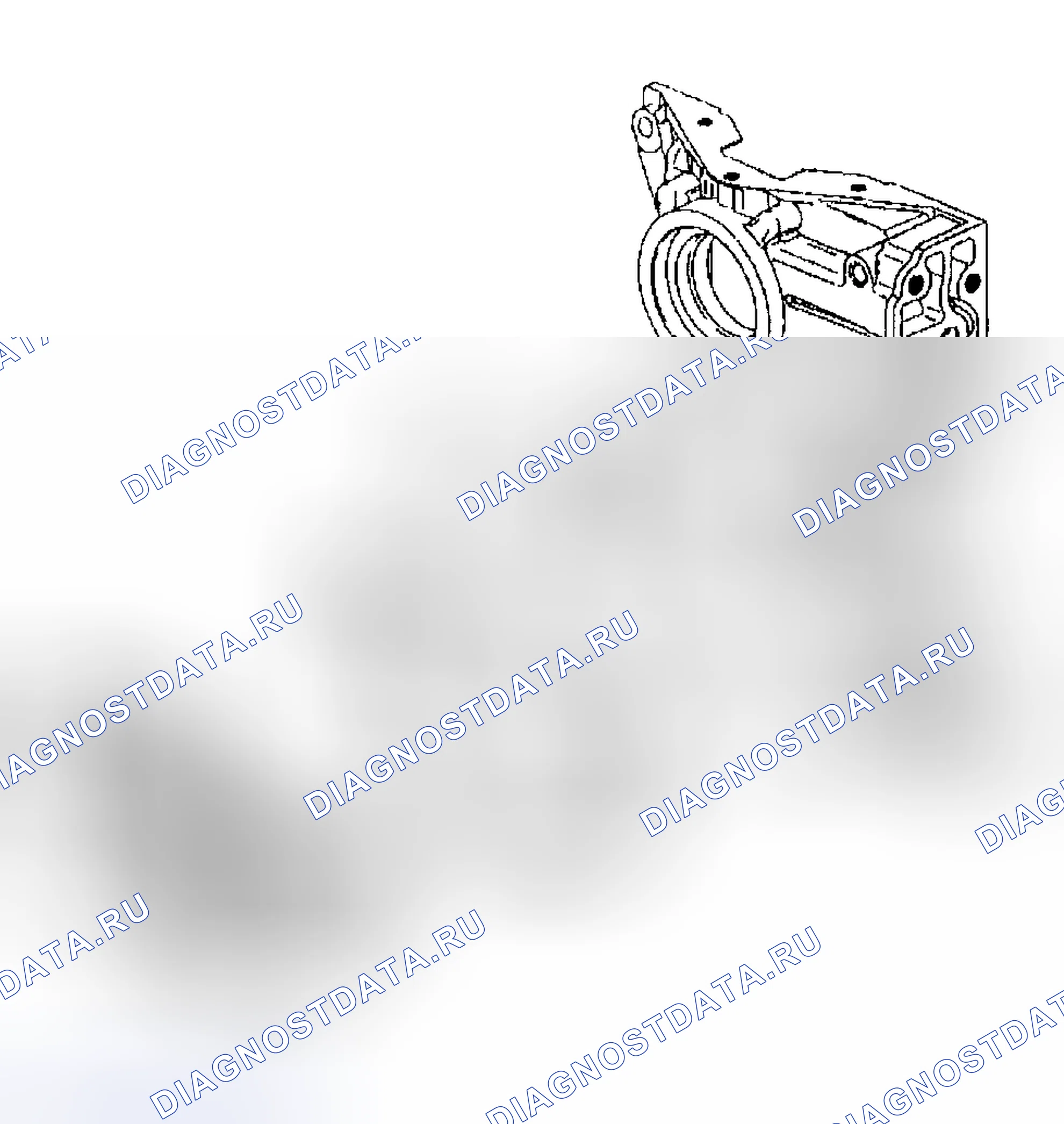 Рис. 480: Установка водяного насоса (C, H, W). Hyundai Veracruz I