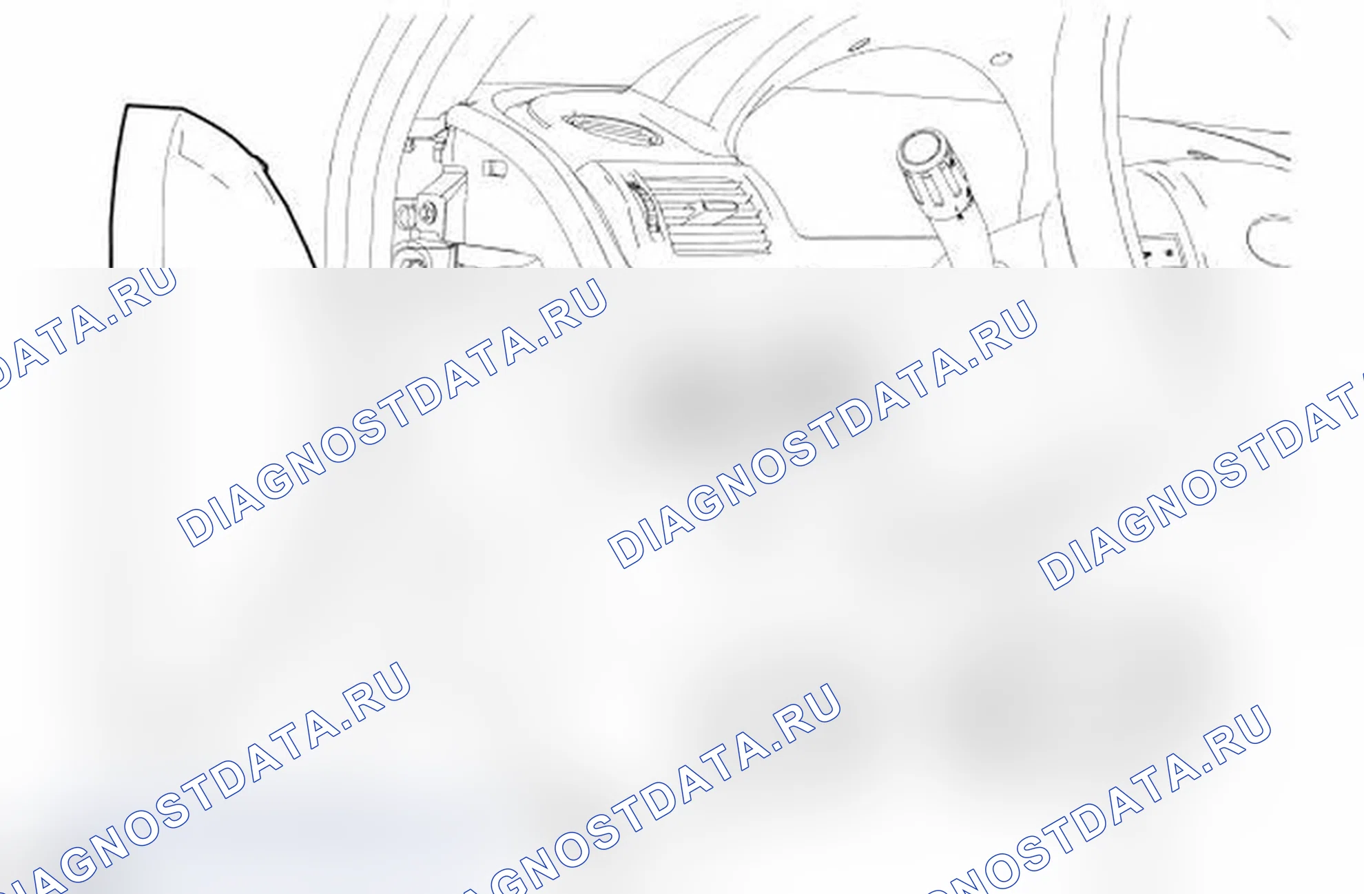 Рис. 71: Переключатель диммера приборной панели. Ford Taurus V
