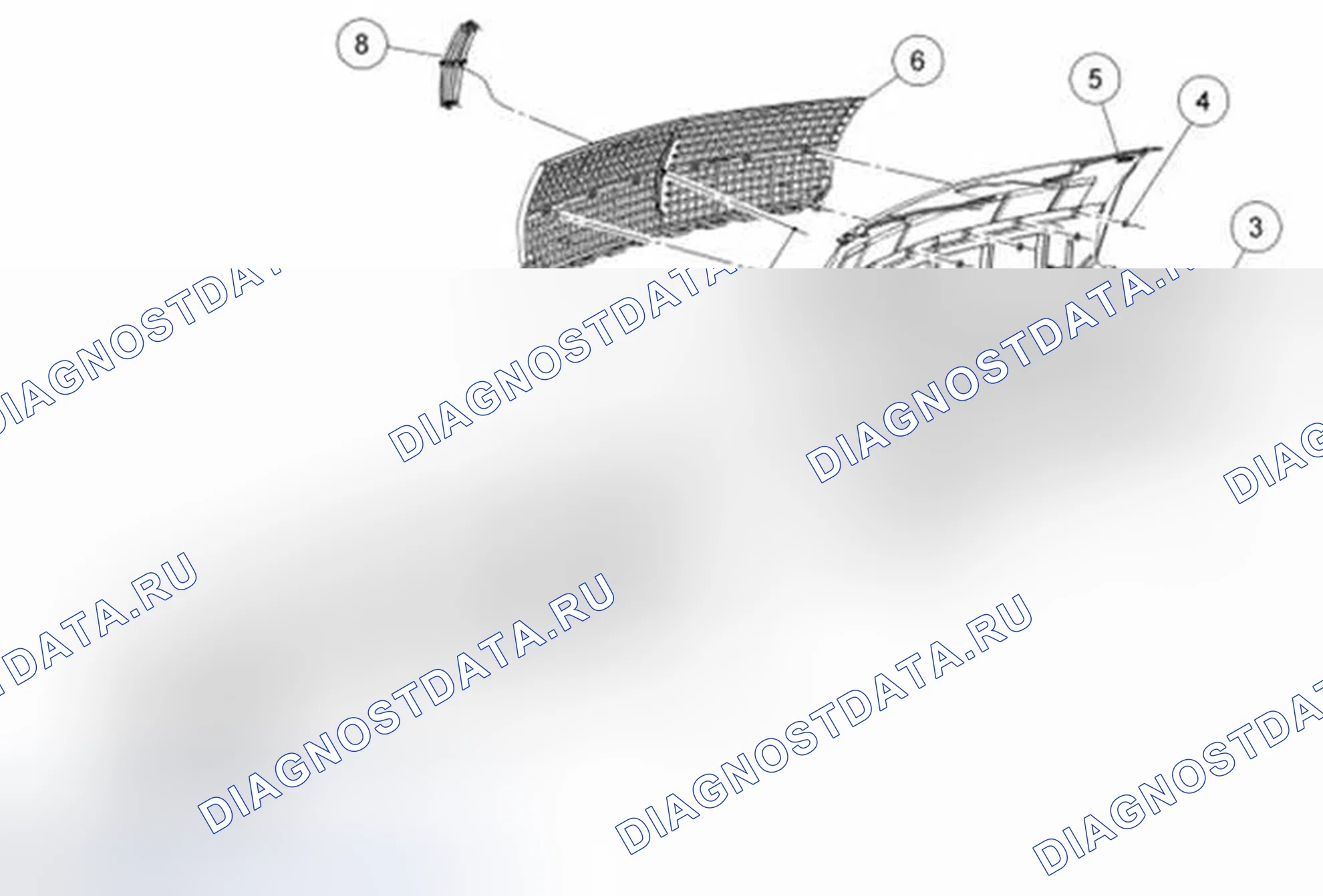 Рис. 22: Радиаторная решетка Mkx. Ford Edge I рестайлинг