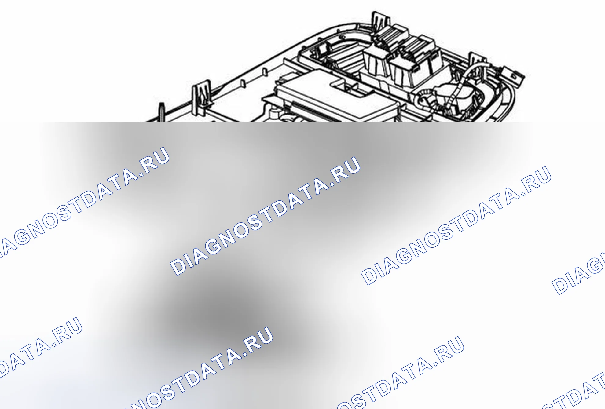 Рис. 11: Замена купола и лампы считывания - передняя часть. Buick LaCrosse II