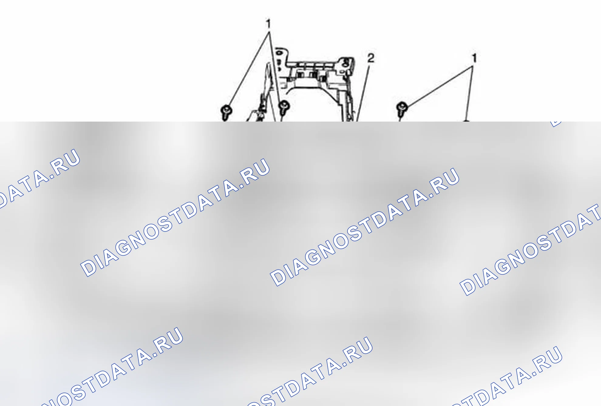 Рис. 35: Замена сопла дефростера лобового стекла. Cadillac ELR I
