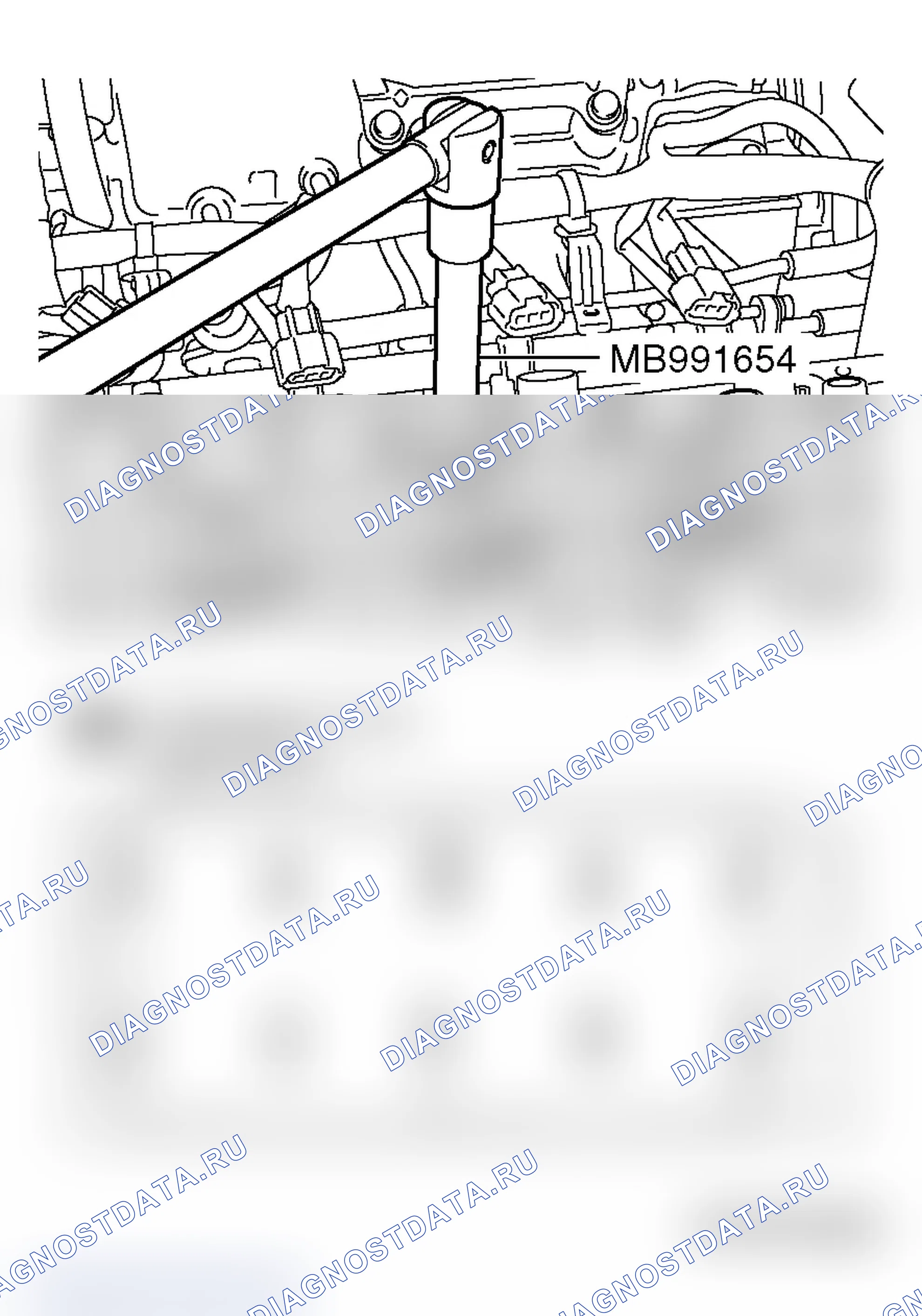 Рис. 181: <<D>> ДЕМОНТАЖ БОЛТОВ ГОЛОВКИ ЦИЛИНДРА. Mitsubishi Lancer Evolution IX