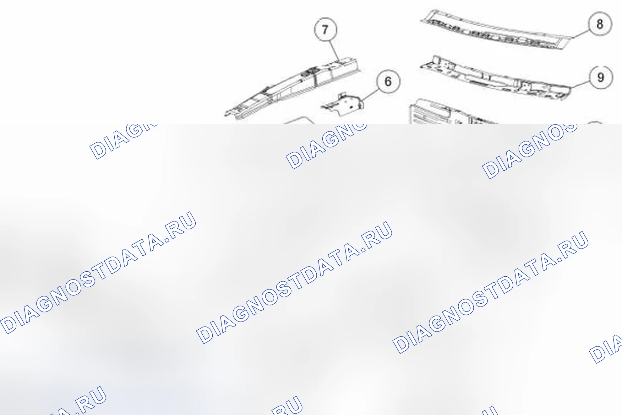 Рис. 82: Передняя конструкция. Ford Mustang V рестайлинг 2