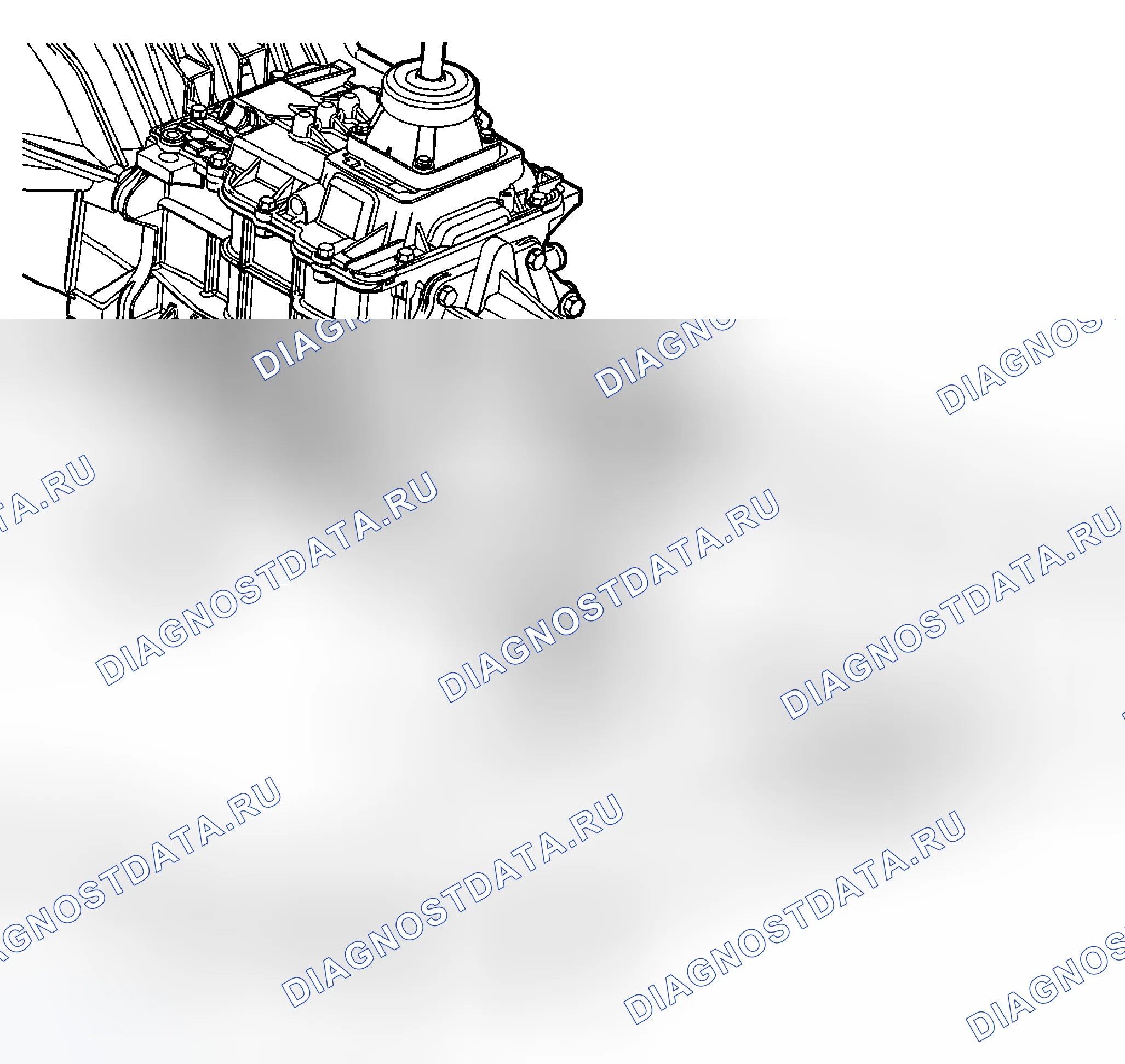 Рис. 1: Замена заднего крепления коробки передач. Chevrolet Cab & Chassis Silverado 3500 HD 