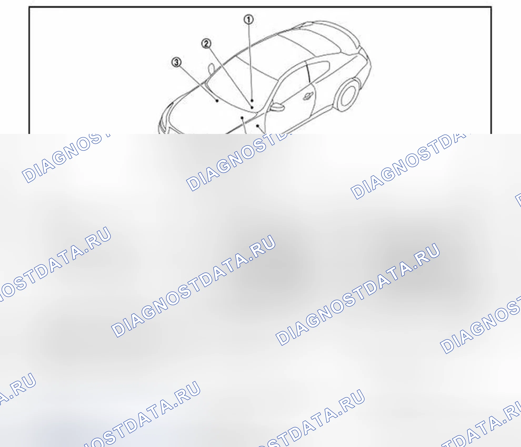 Рис. 75: Расположение компонентов. Infiniti Q60 I