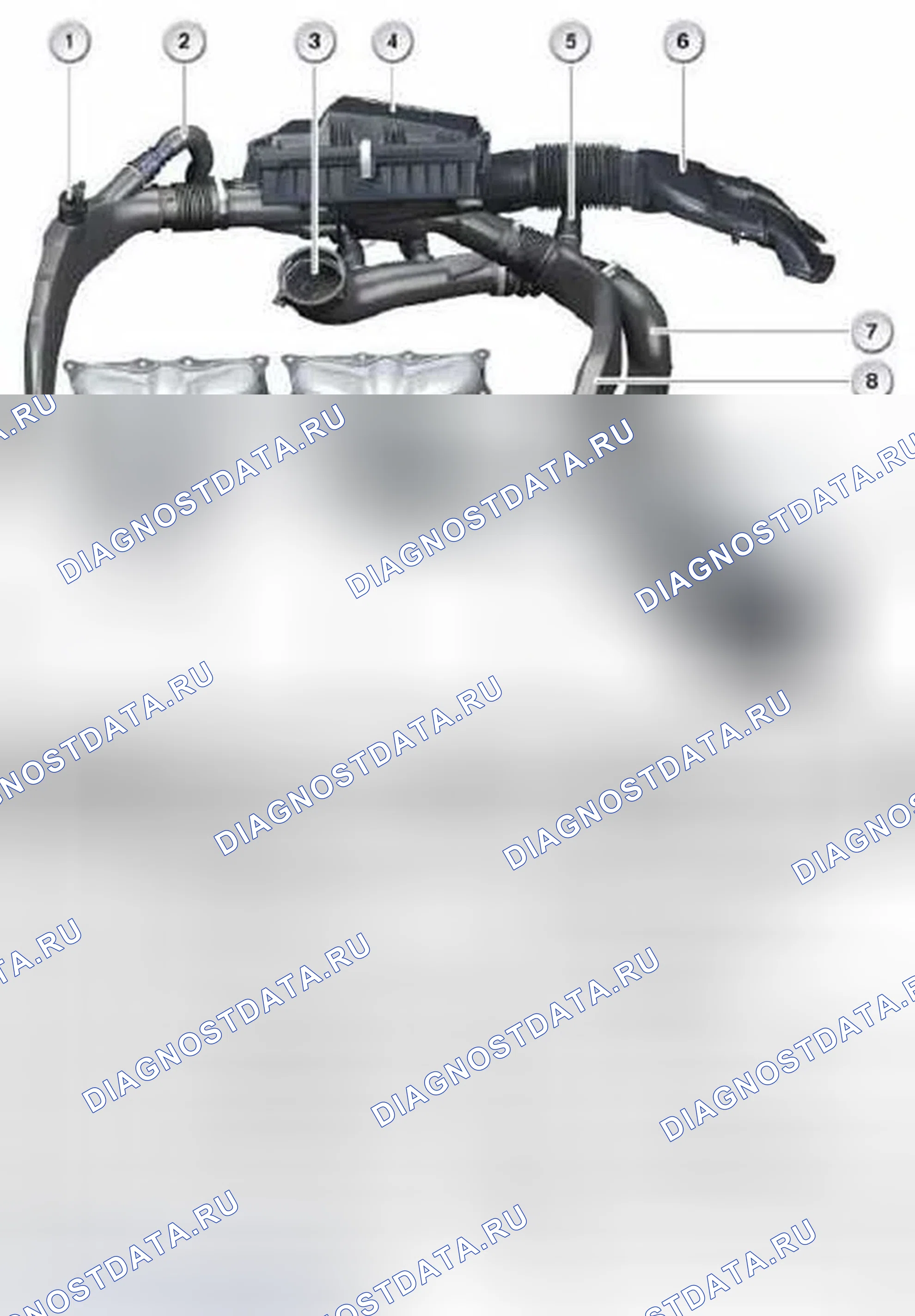 Рис. 80: Воздуховоды воздухозаборников. BMW X3 E83 рестайлинг