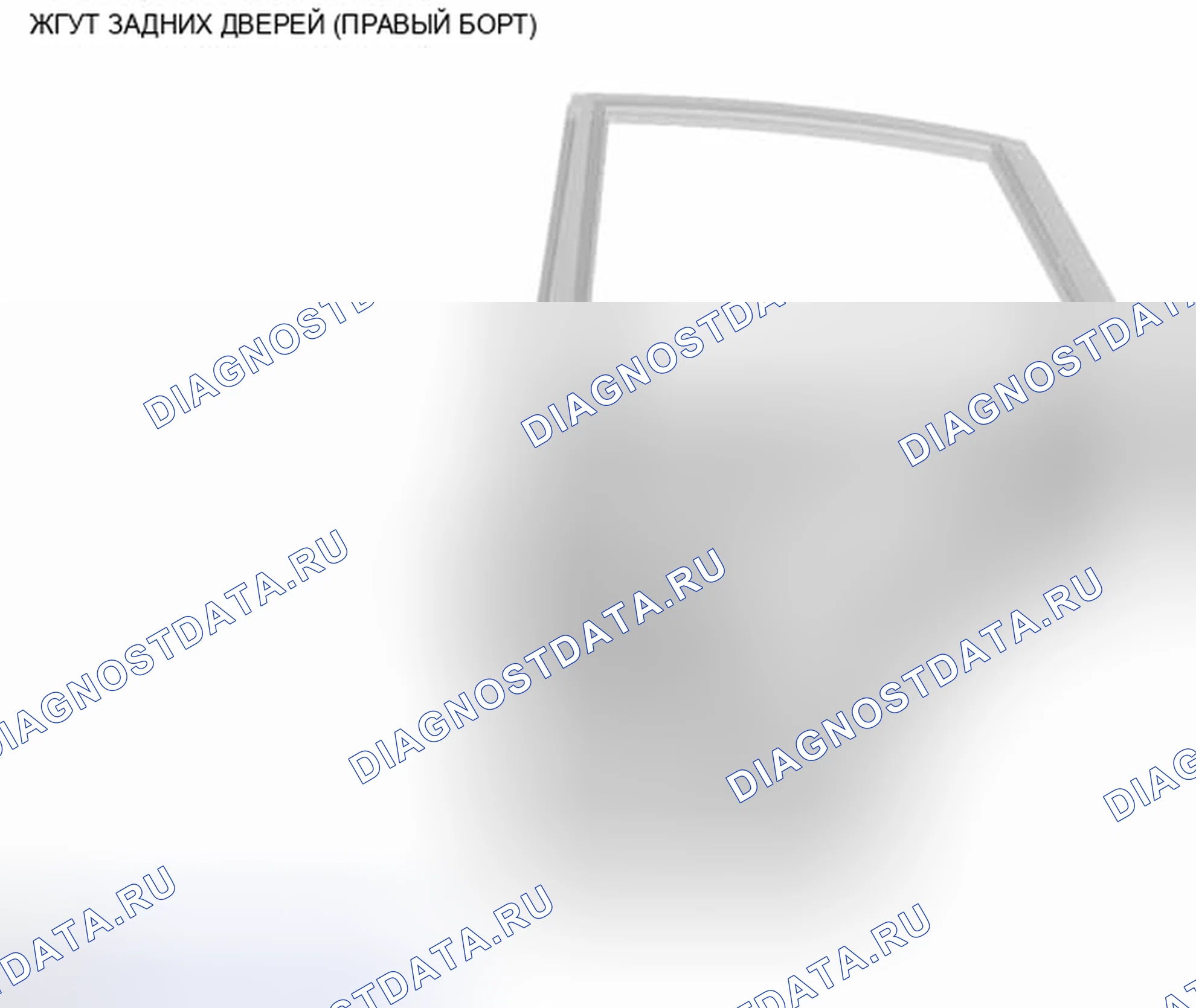 Рис. 43: ЖГУТ ЗАДНИХ ДВЕРЕЙ (ПРАВЫЙ БОРТ). Infiniti EX37 I