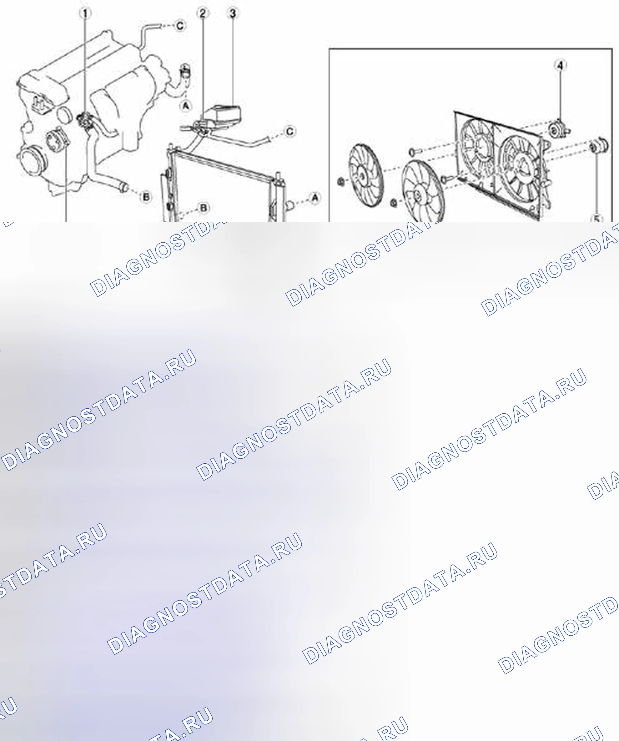 Рис. 1: ИНДЕКС РАСПОЛОЖЕНИЯ СИСТЕМЫ ОХЛАЖДЕНИЯ [Mzr 2.5]. Honda Civic IX рестайлинг