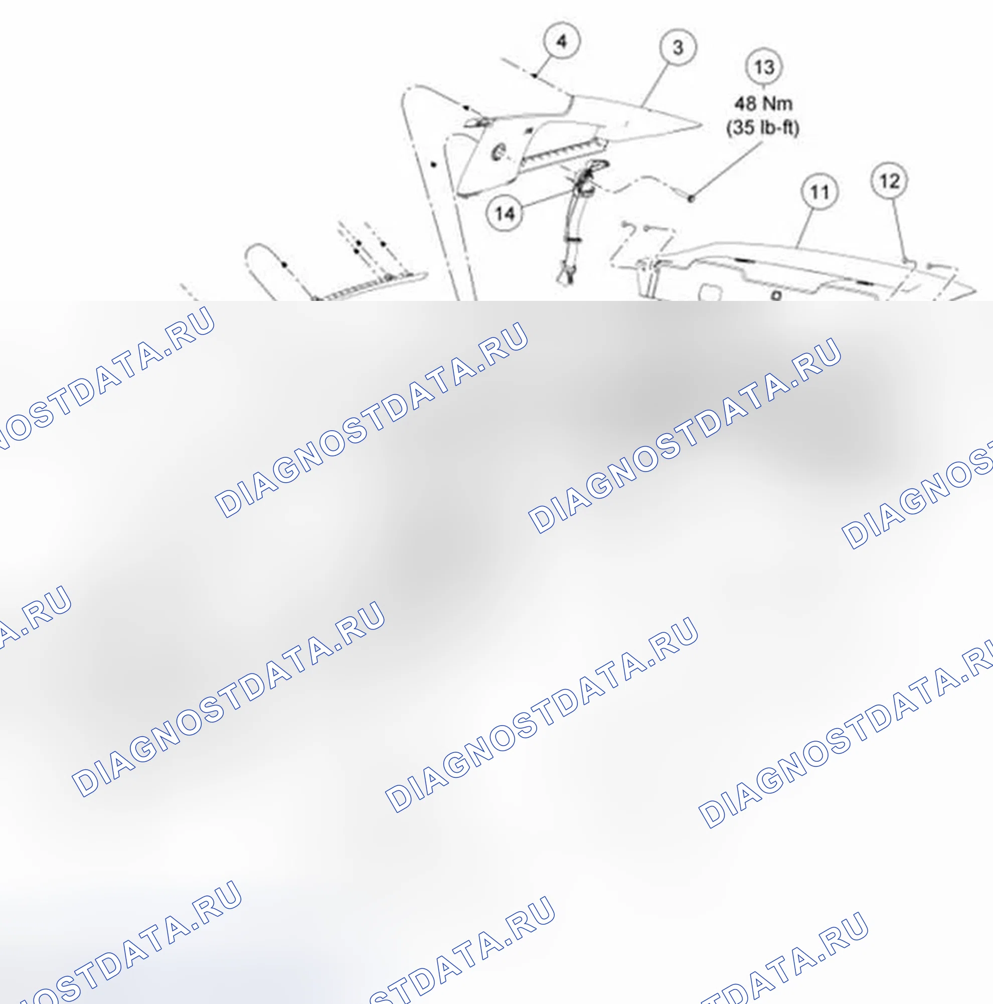 Рис. 11: Внутренняя отделка - покомпонентный вид. Ford Mustang V рестайлинг 2