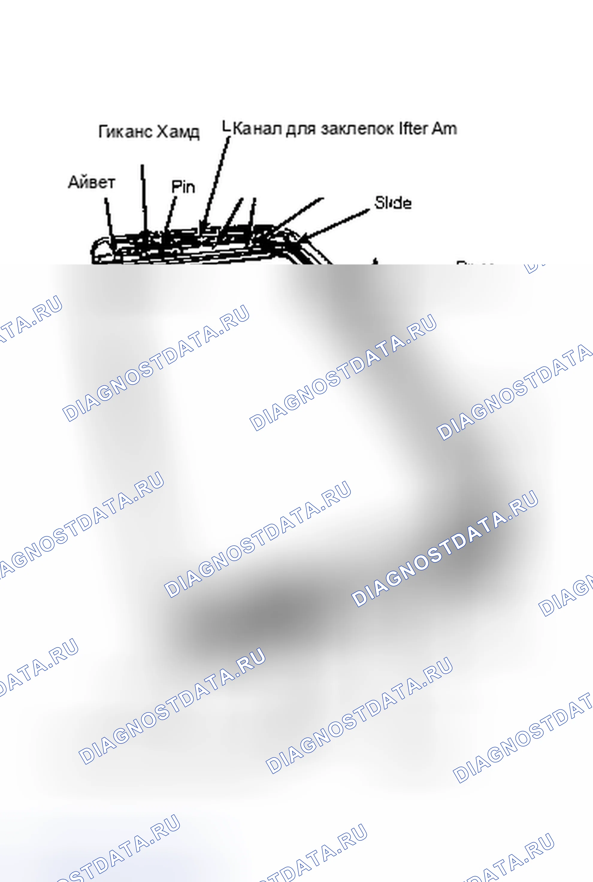 Рис. 1: Mark VII, Sable и Taurus Lifter Arm и Moon люк крыши Frame в сборе. Ford Taurus I