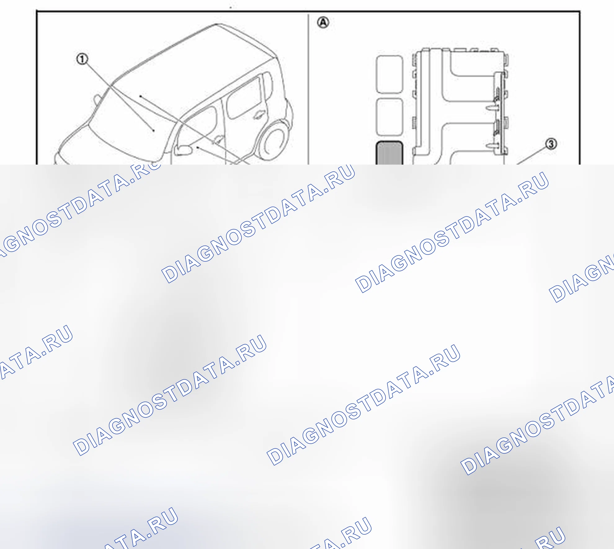 Рис. 24: ОБОГРЕВАЕМАЯ СИСТЕМА СИДЕНЬЯ: расположение компонентов. Nissan Cube III