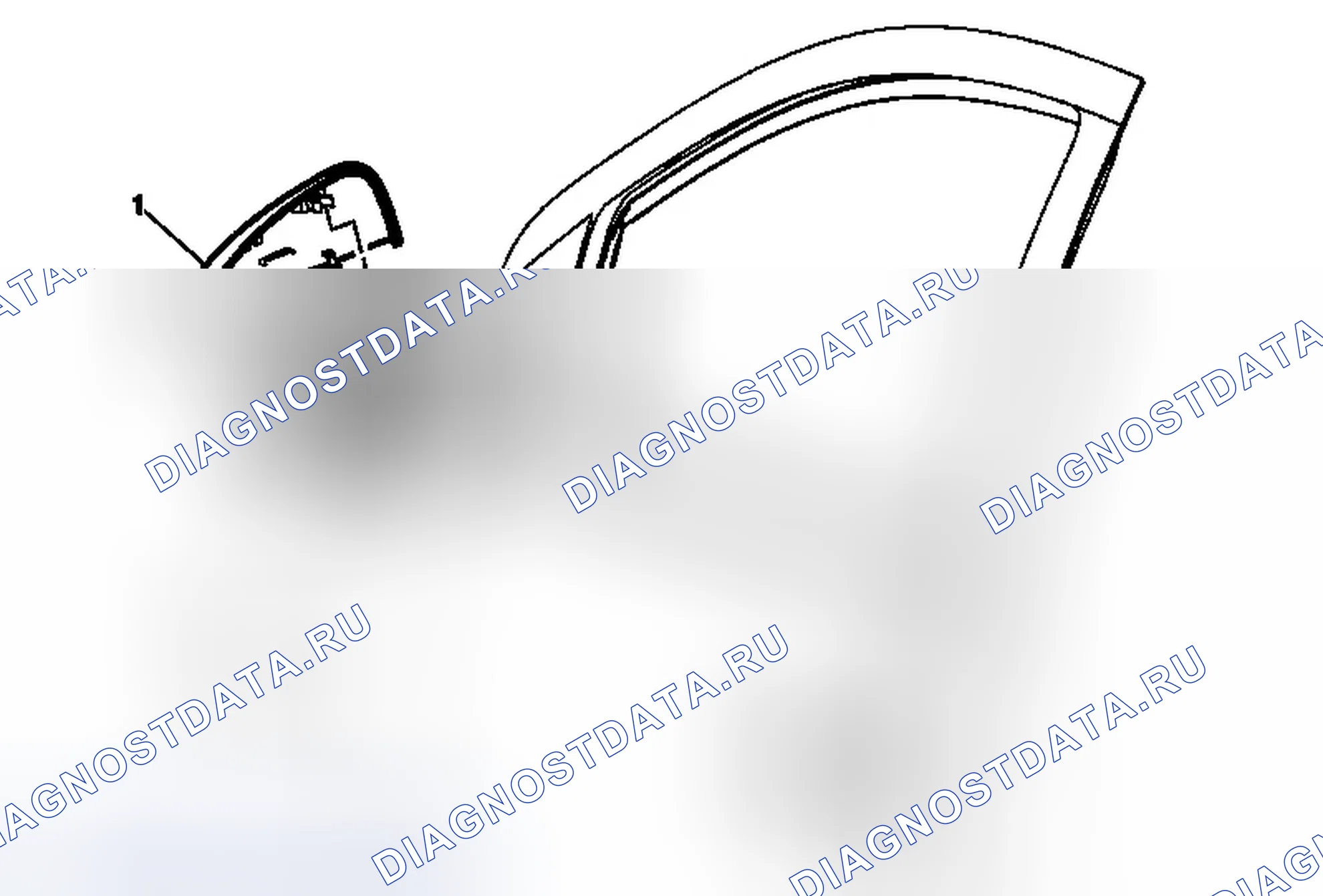 Рис. 6: Замена задней крышки наружного корпуса зеркала заднего вида. Chevrolet Sonic I