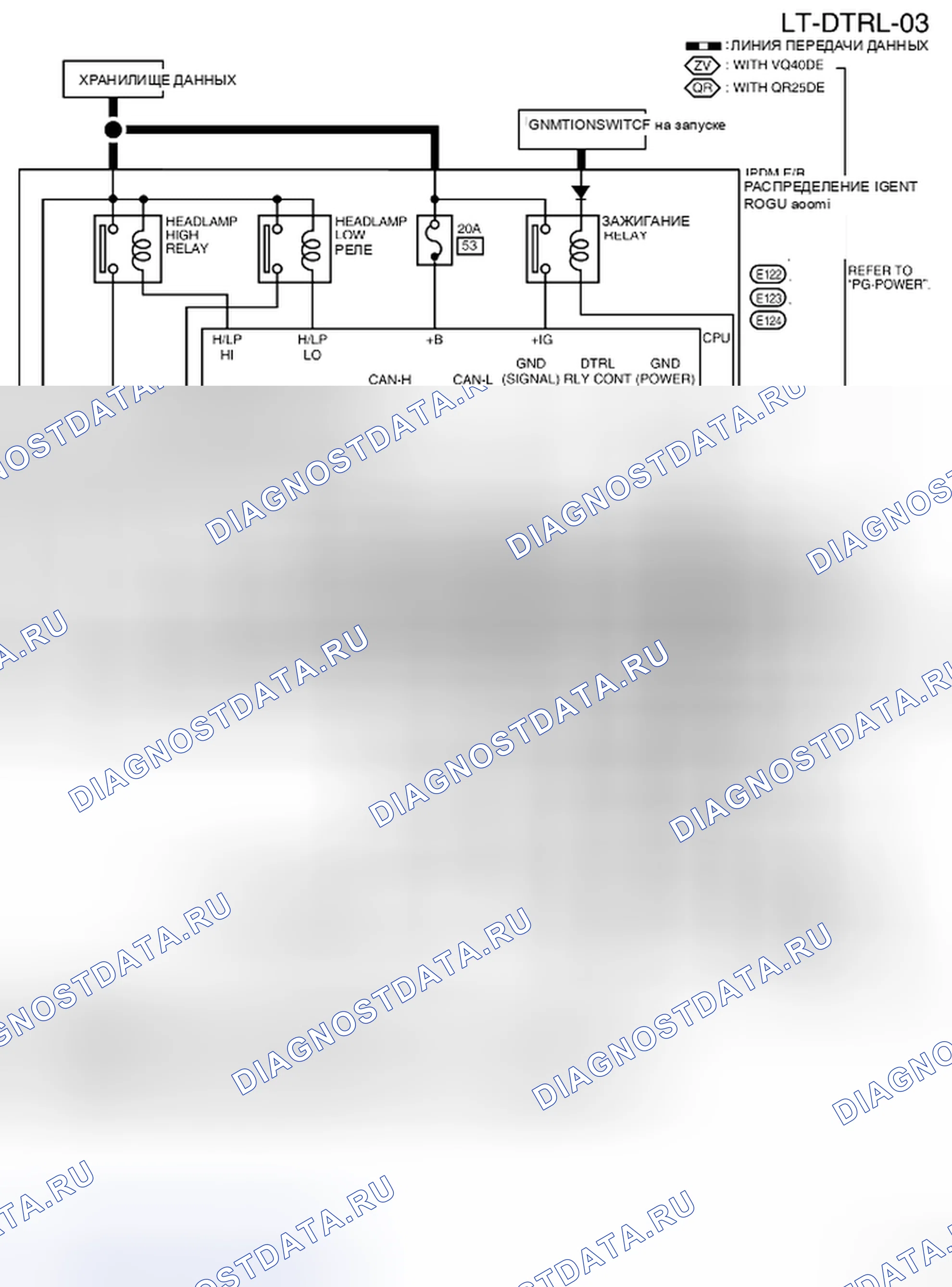 Рис. 42: LT-DTRL-03 - электросхема. Nissan Frontier D40