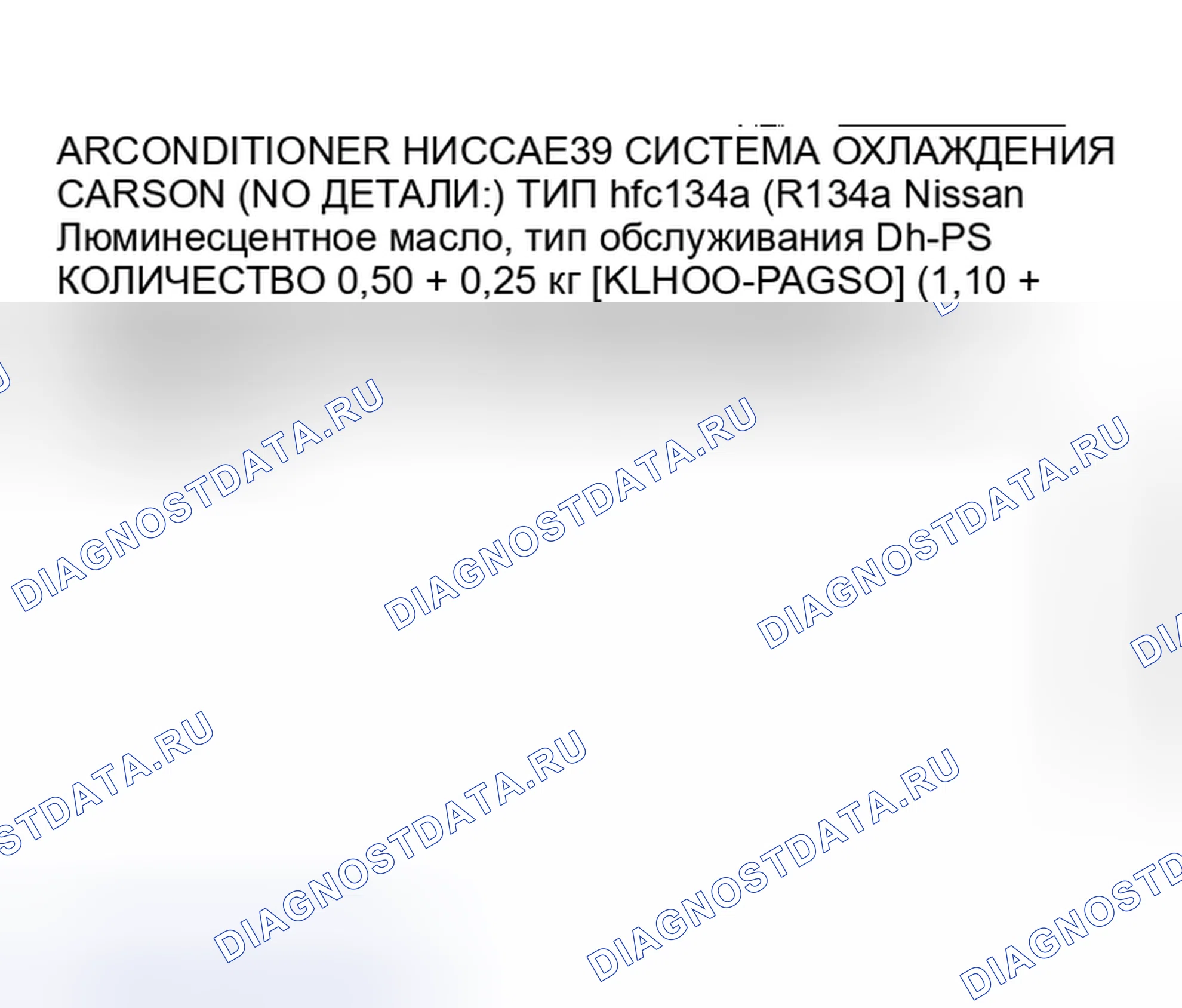 Рис. 1: Идентификационная этикетка кондиционера. Nissan Altima L31