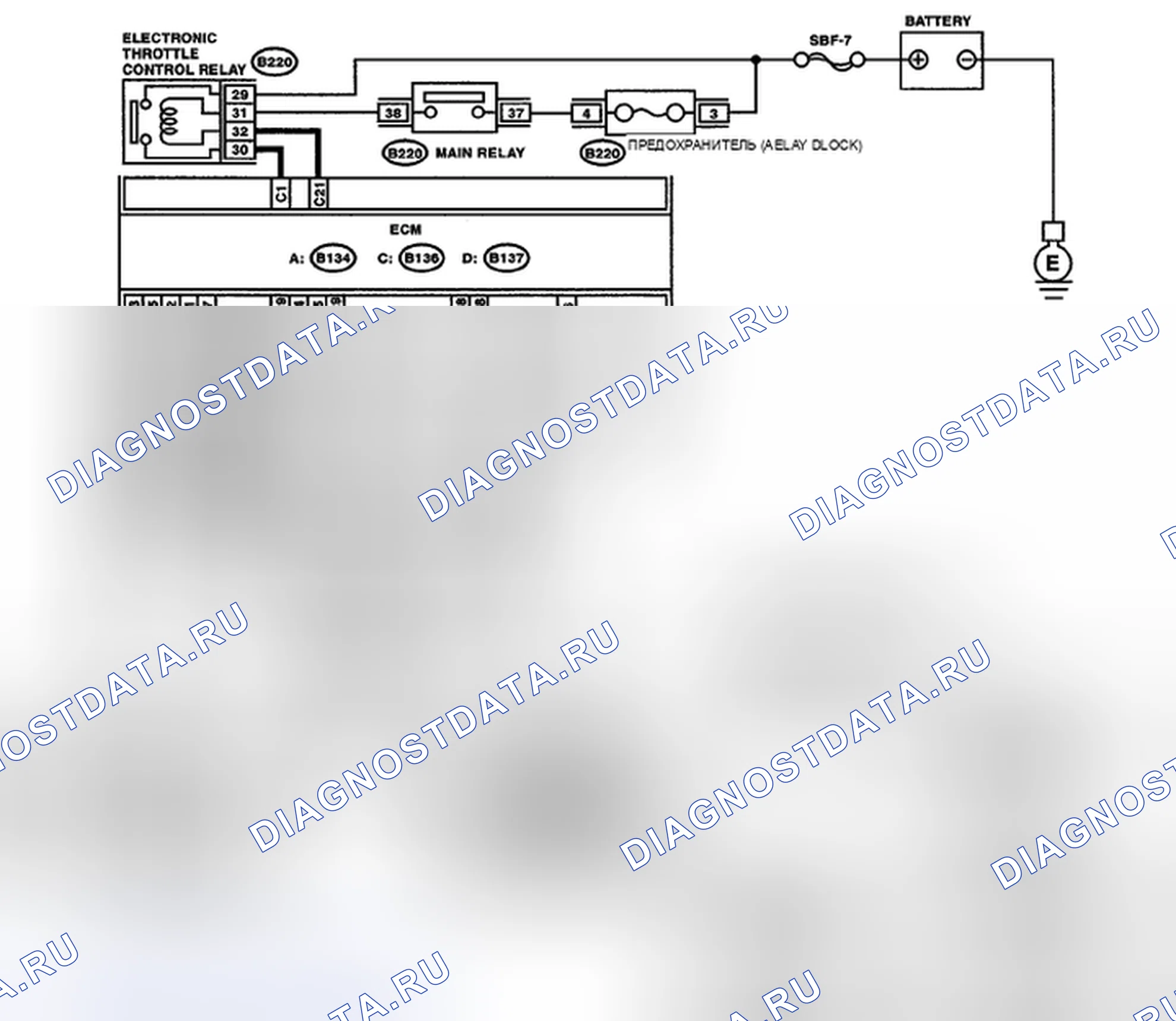 Рис. 56: электросхема. Subaru Impreza WRX GH