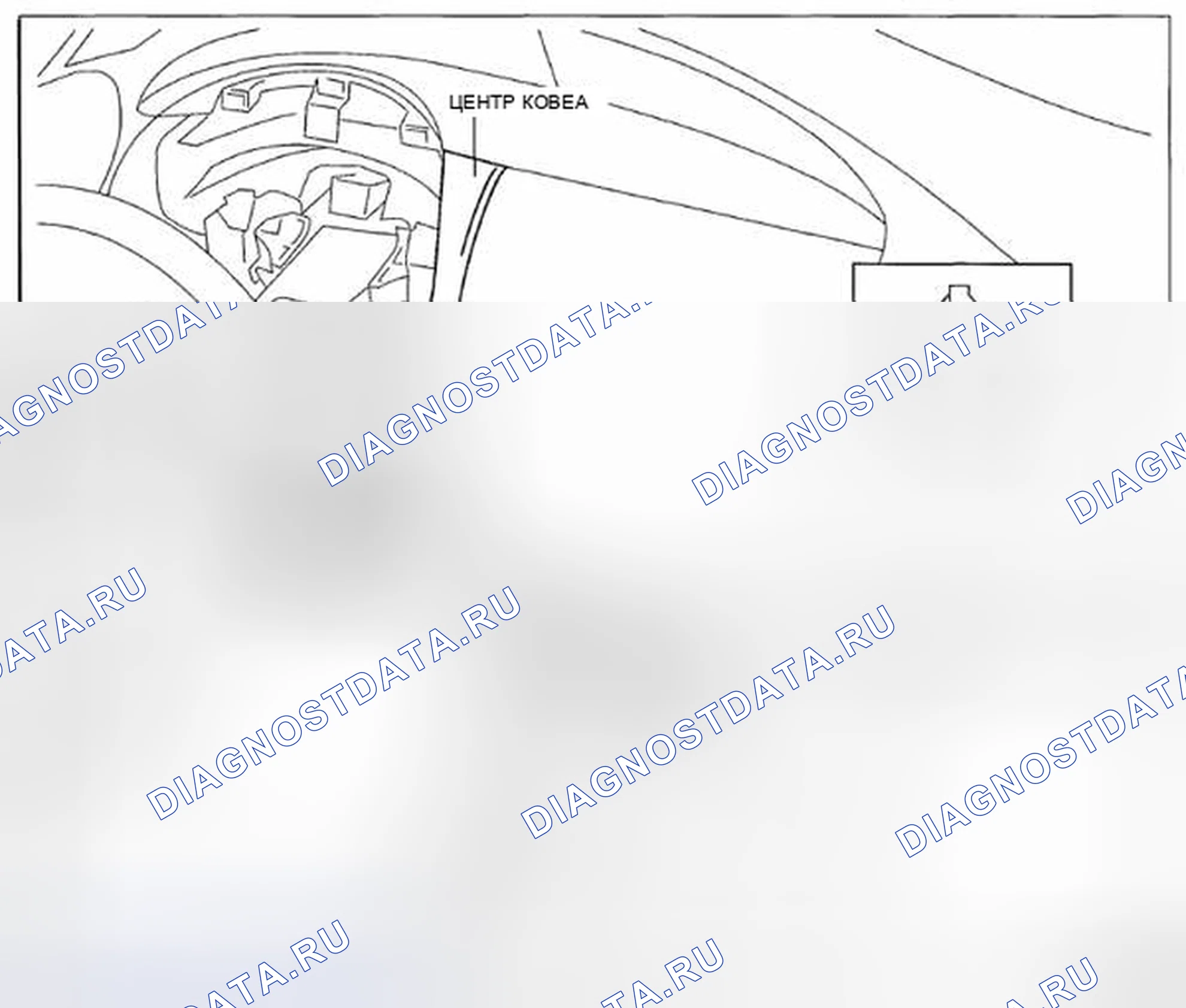 Рис. 51: СНЯТИЕ / УСТАНОВКА ЦЕНТРАЛЬНОЙ КРЫШКИ. Honda CR-V IV рестайлинг
