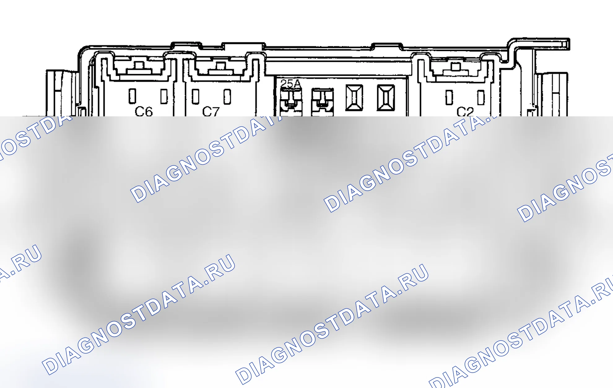 Рис. 5: БЛОК ПРЕДОХРАНИТЕЛЕЙ МОБИЛЬНОЙ РАДИОСВЯЗИ. Chevrolet Cab & Chassis Silverado 3500 