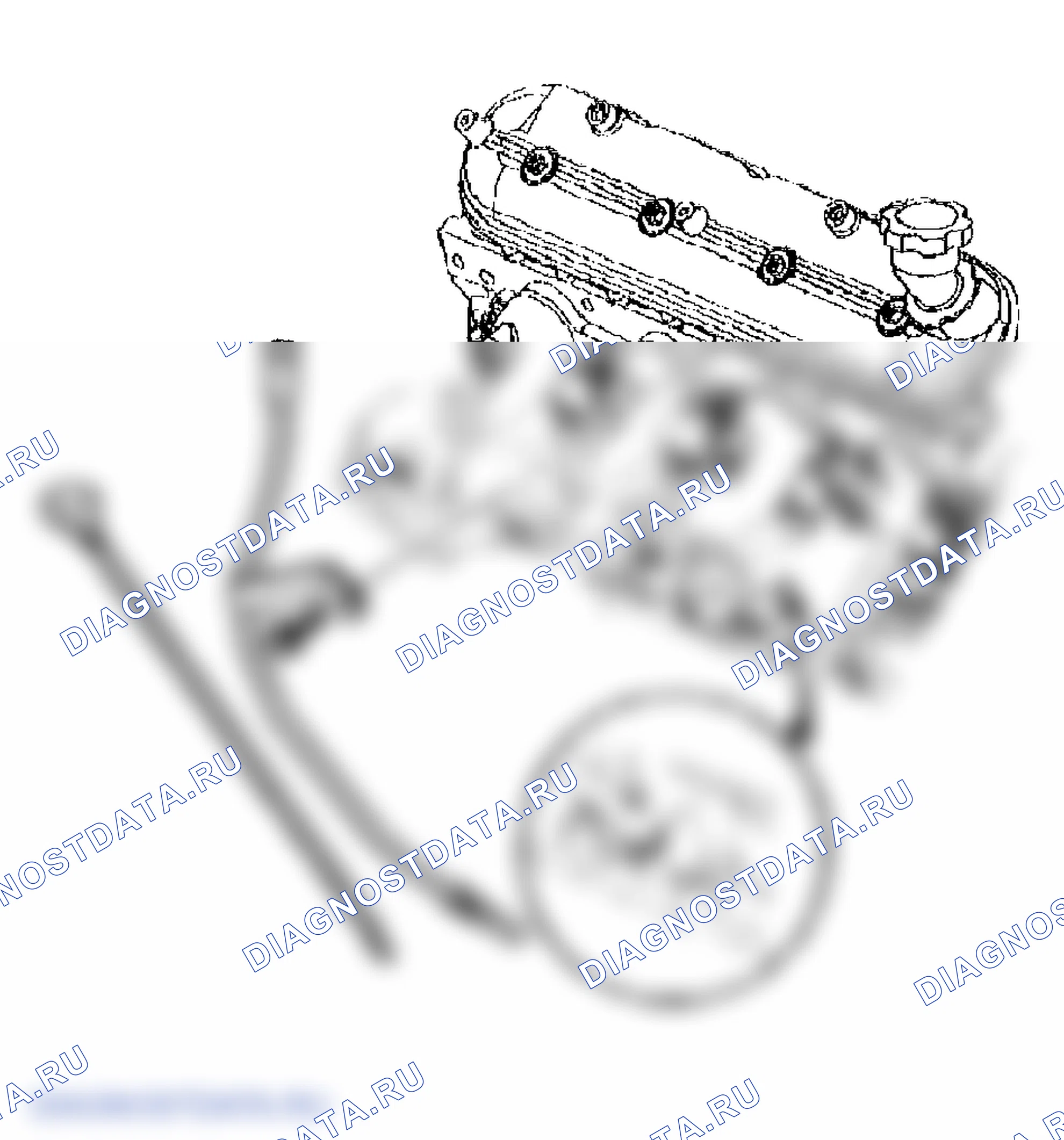 Рис. 1340: Индикатор уровня масла и установка трубки. GMC Savana Special G3500 