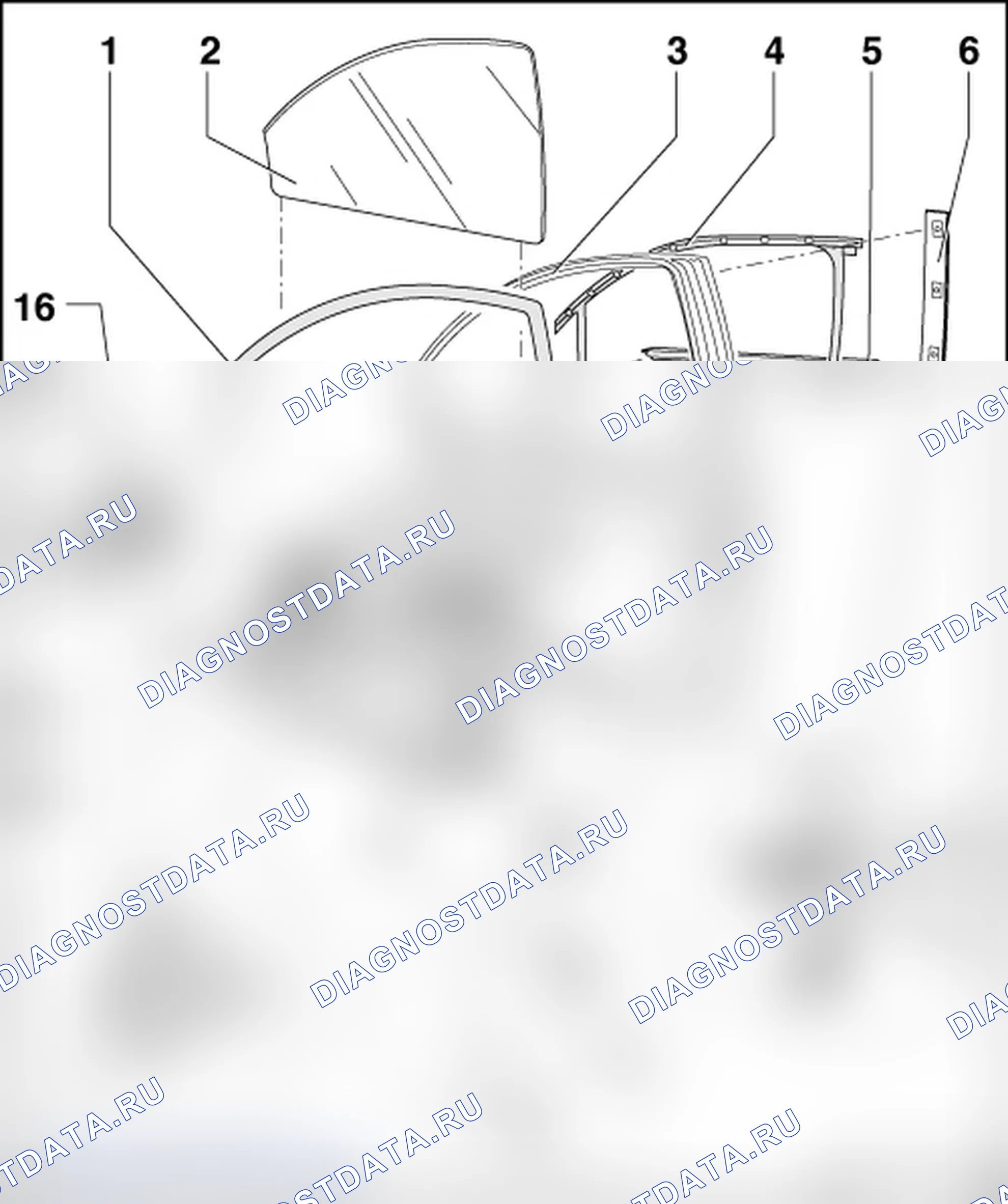 Рис. 101: ОБЗОР ОКНА ПЕРЕДНЕЙ ДВЕРИ В СБОРЕ. Volkswagen New Beetle A4 рестайлинг