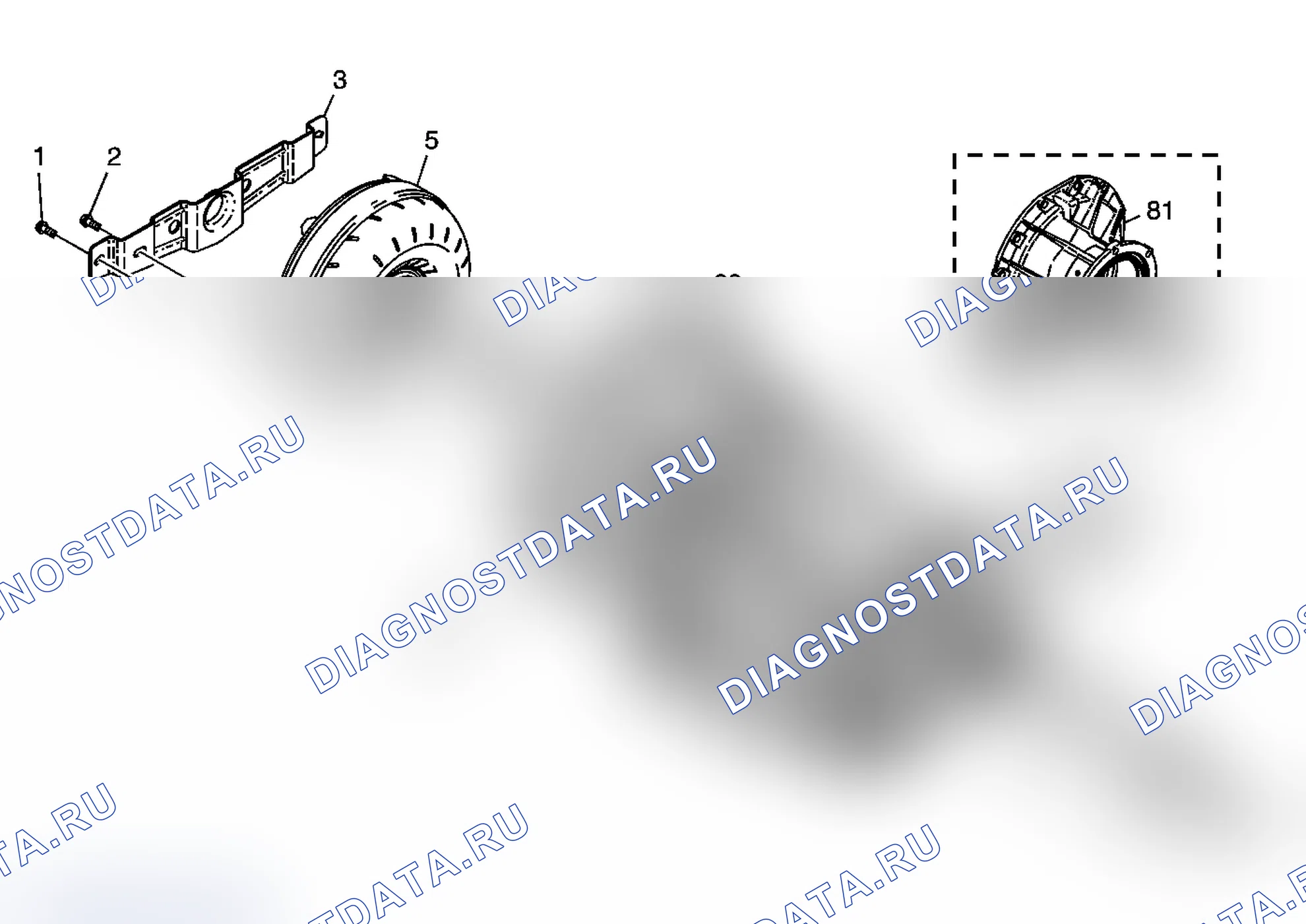 Рис. 305: Виды в разобранном виде. Chevrolet Silverado 1500 