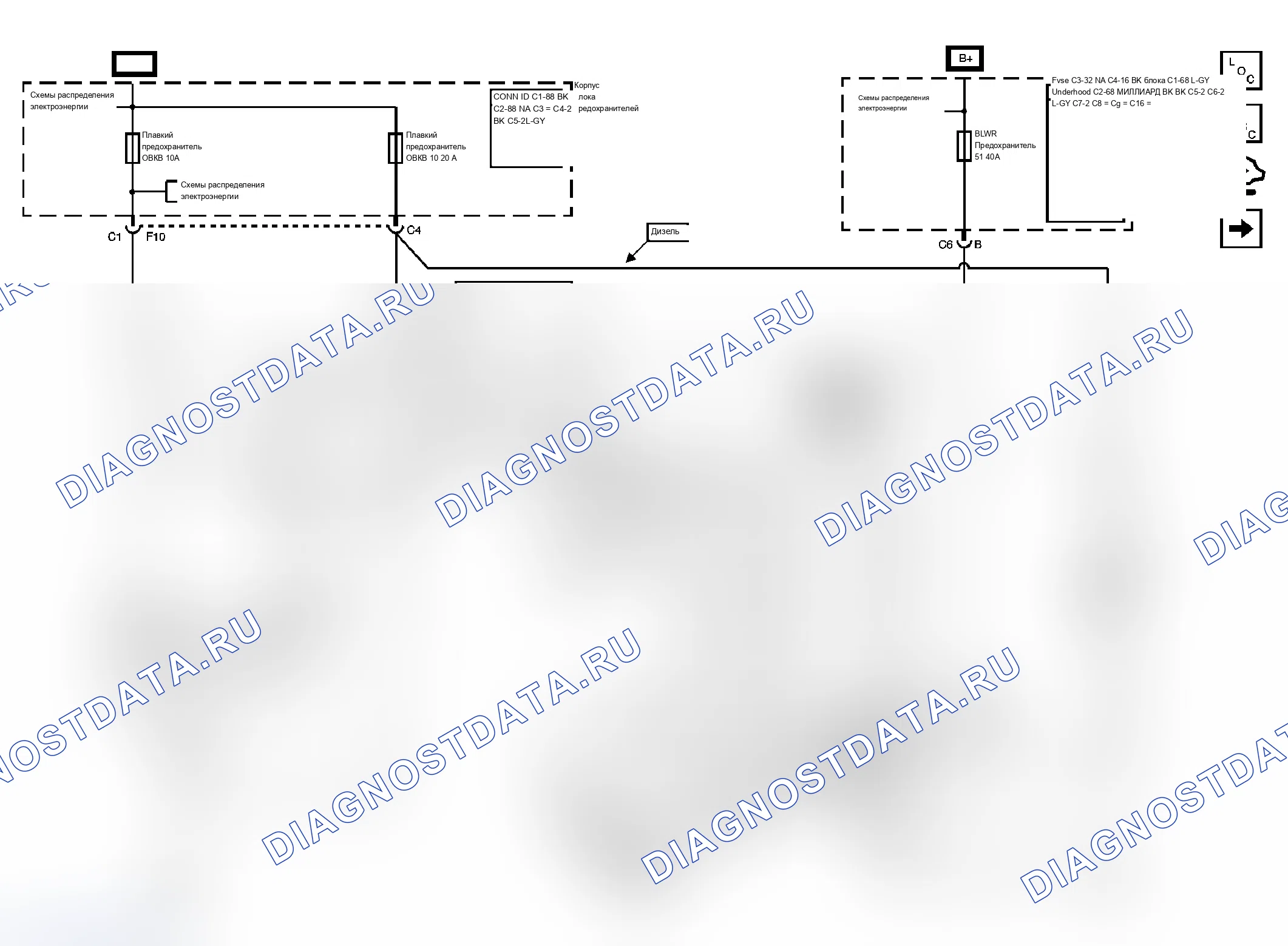 Рис. 2: Схема ОВКВ. Chevrolet RV Cutaway G3500 