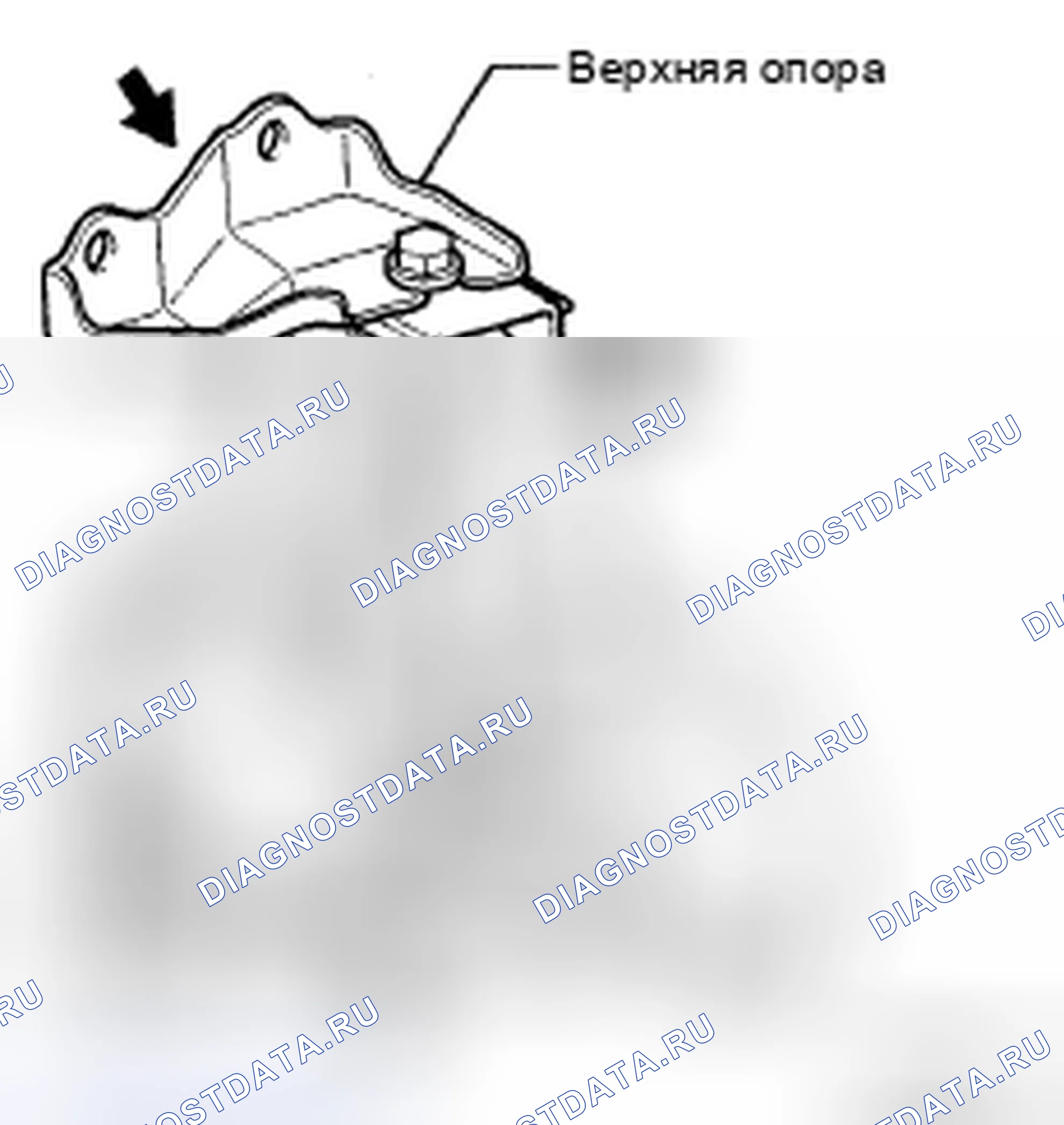 Рис. 177: Определение верхней части опоры. Toyota Camry XV40
