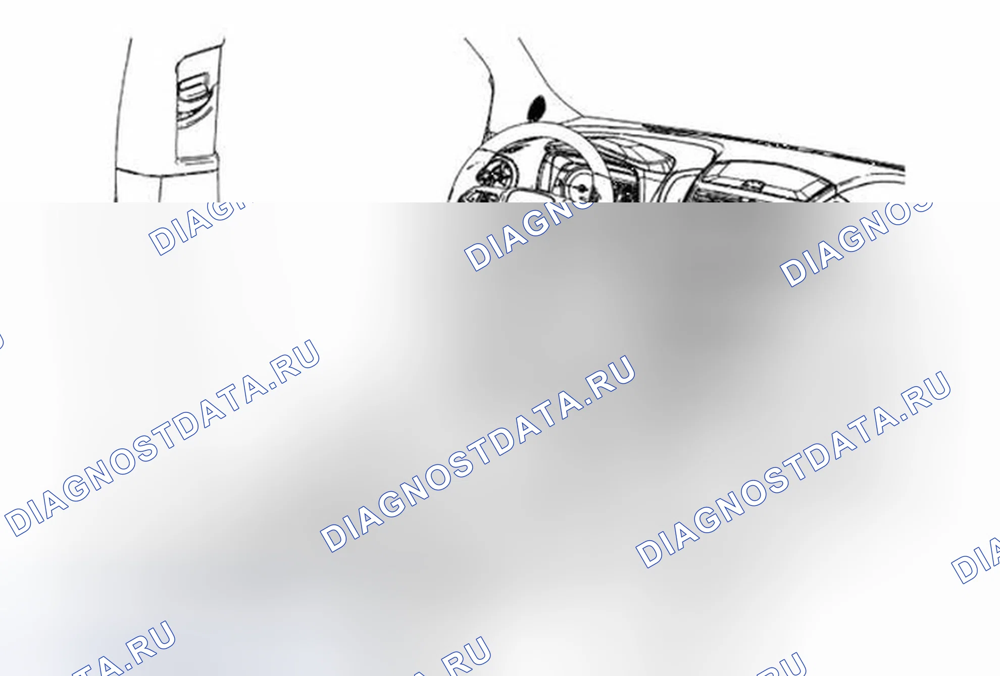 Рис. 4: Замена нижнего фиксатора напольного вспомогательного коврика (Trax). Buick Encore I