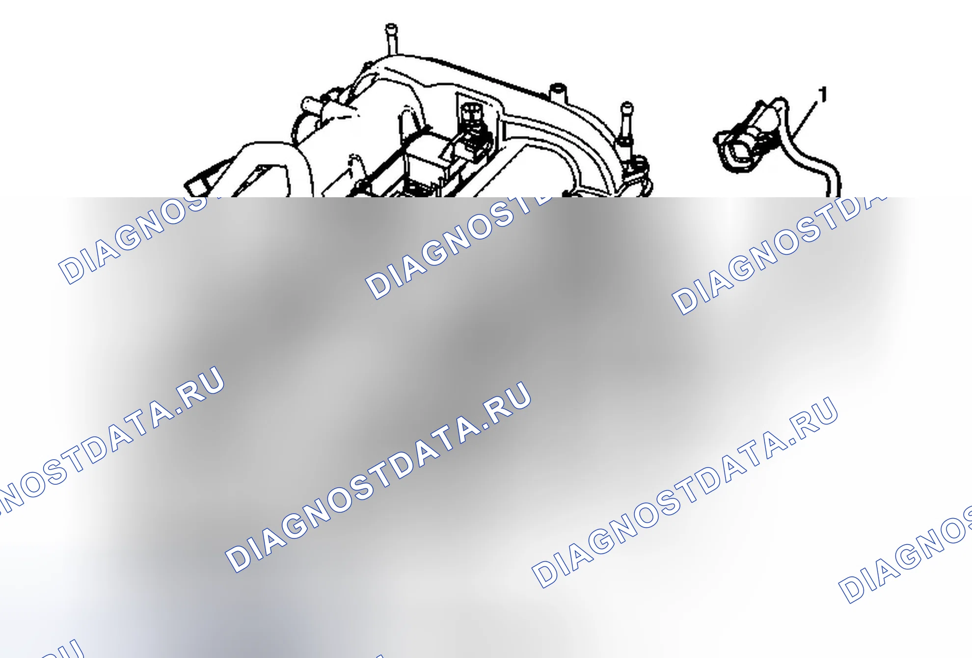 Рис. 6: Замена датчика нагретого кислорода - Датчик 1. Chevrolet Captiva I рестайлинг