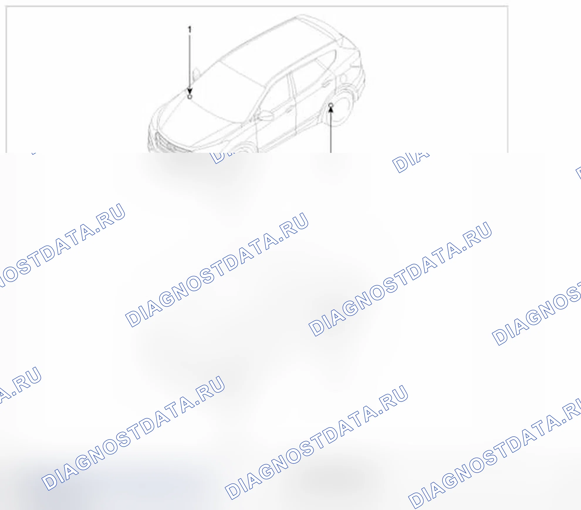Рис. 16: Расположение компонентов. Hyundai Santa Fe III