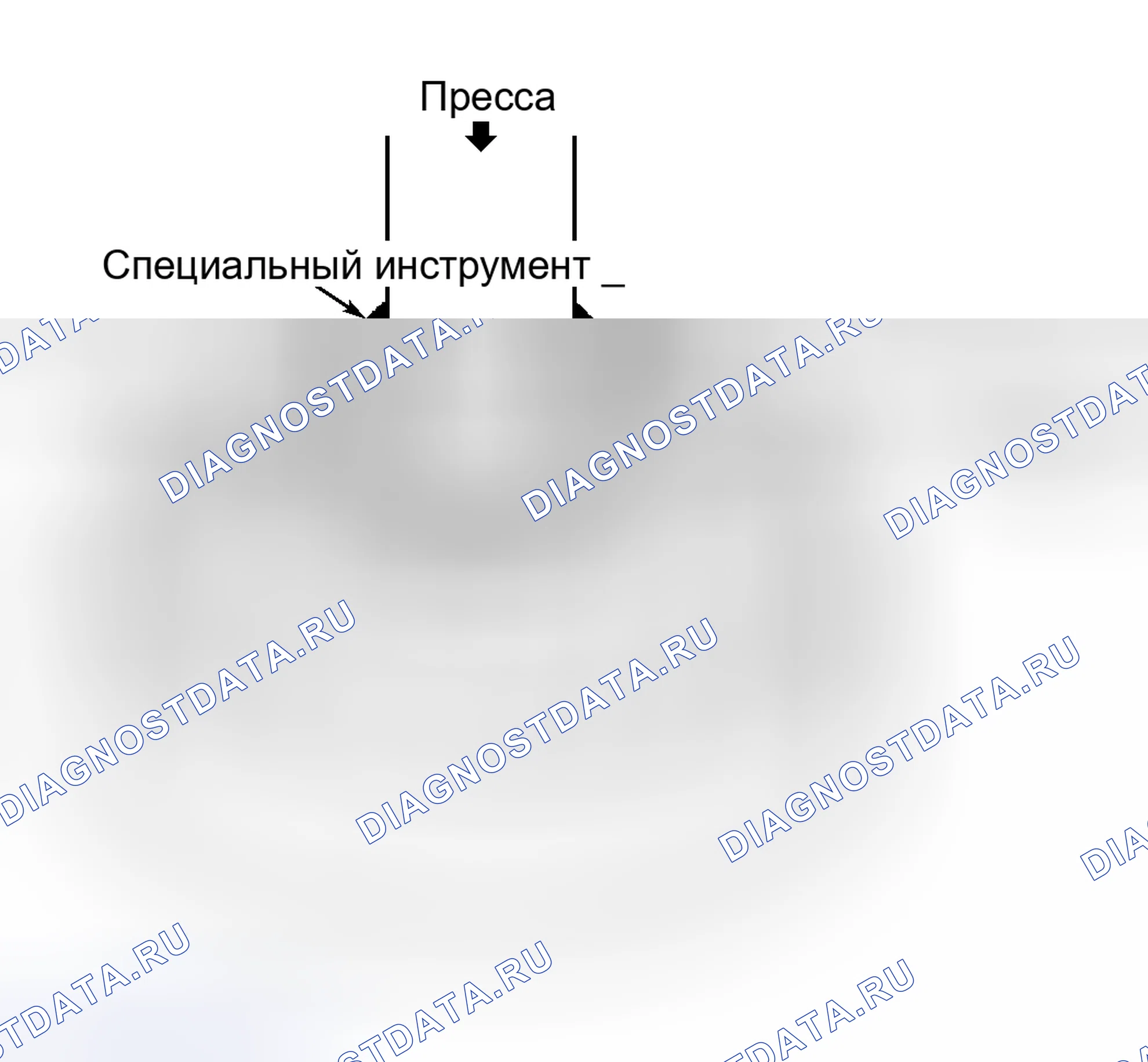 Рис. 2: Испытание гидротрансформатора на герметичность. Ford Focus I рестайлинг