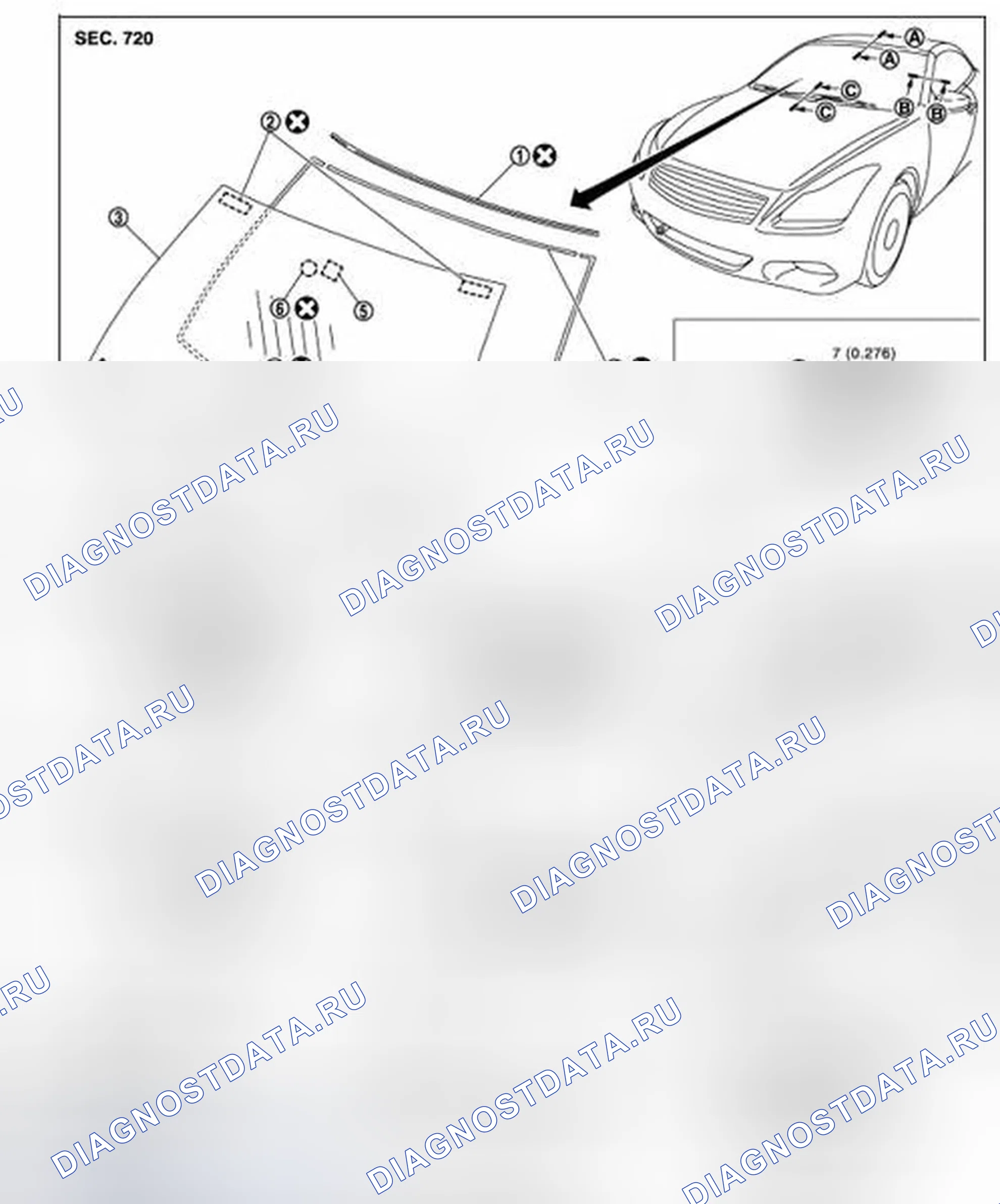 Рис. 90: Разнесенный вид. Infiniti G37 IV рестайлинг
